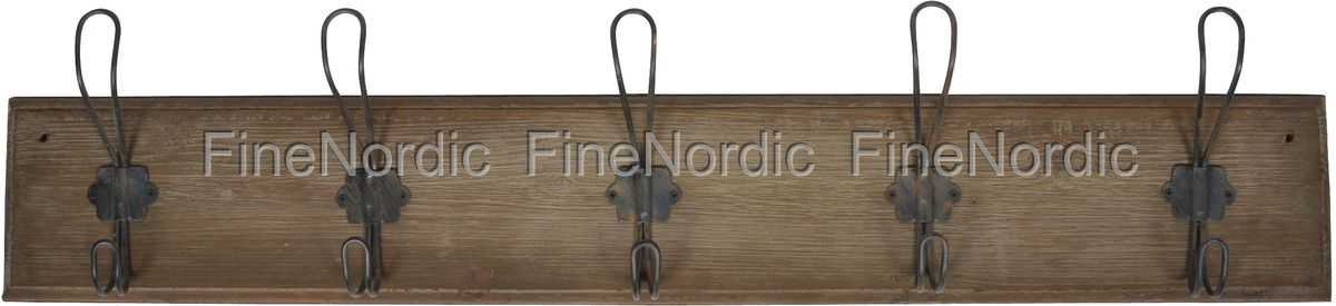 Ib Laursen - Grey Metal 3 Hook Coat Rack