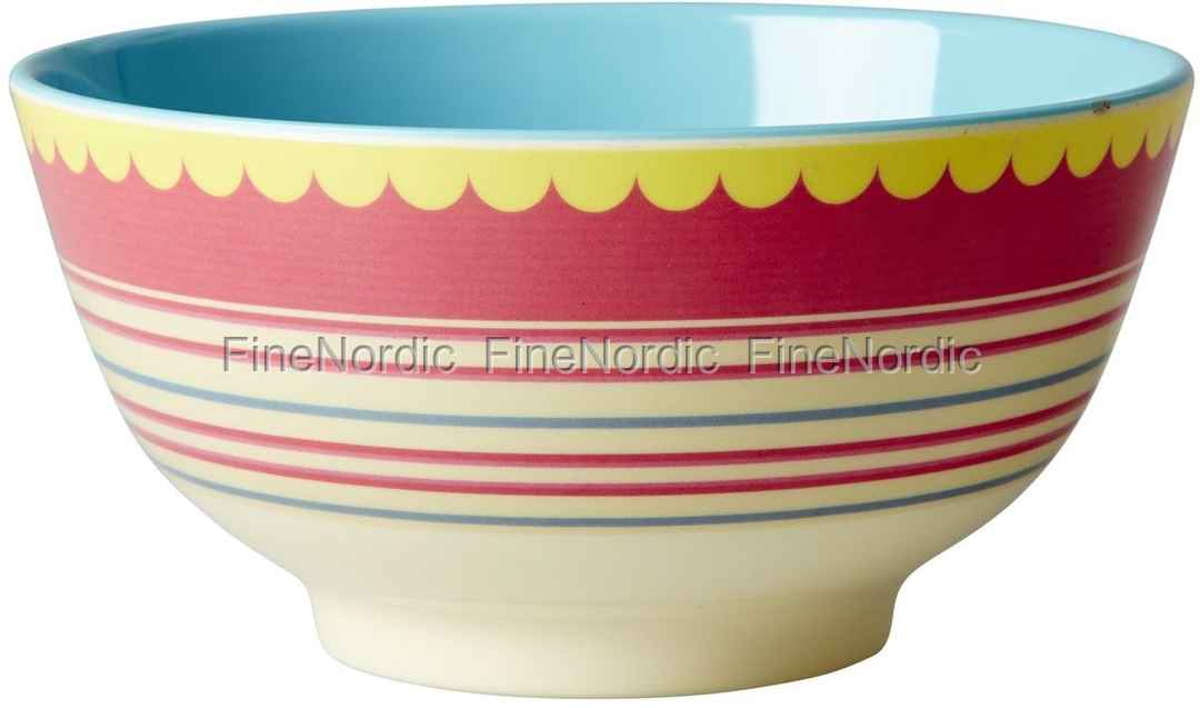 Combined Postage! Small Melamine Bowl Striped Print by Rice 