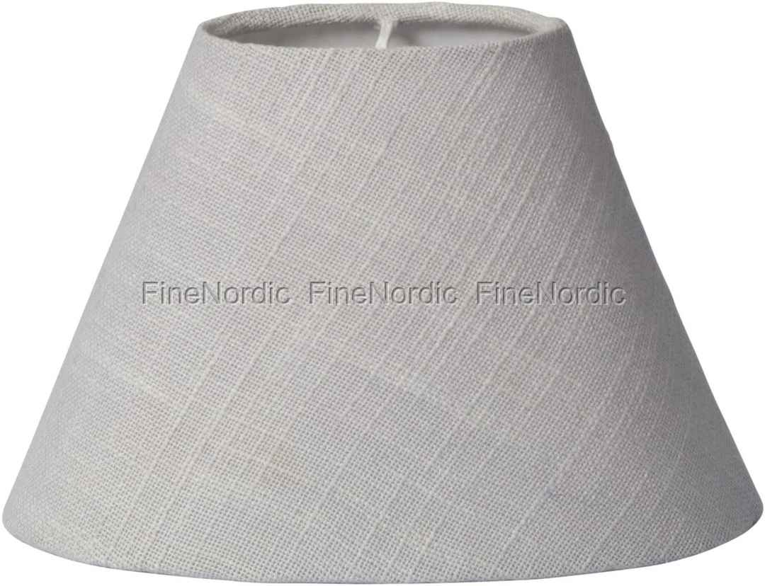Lene Bjerre Lampshade Plain Linen Light Grey 9x19 Cm