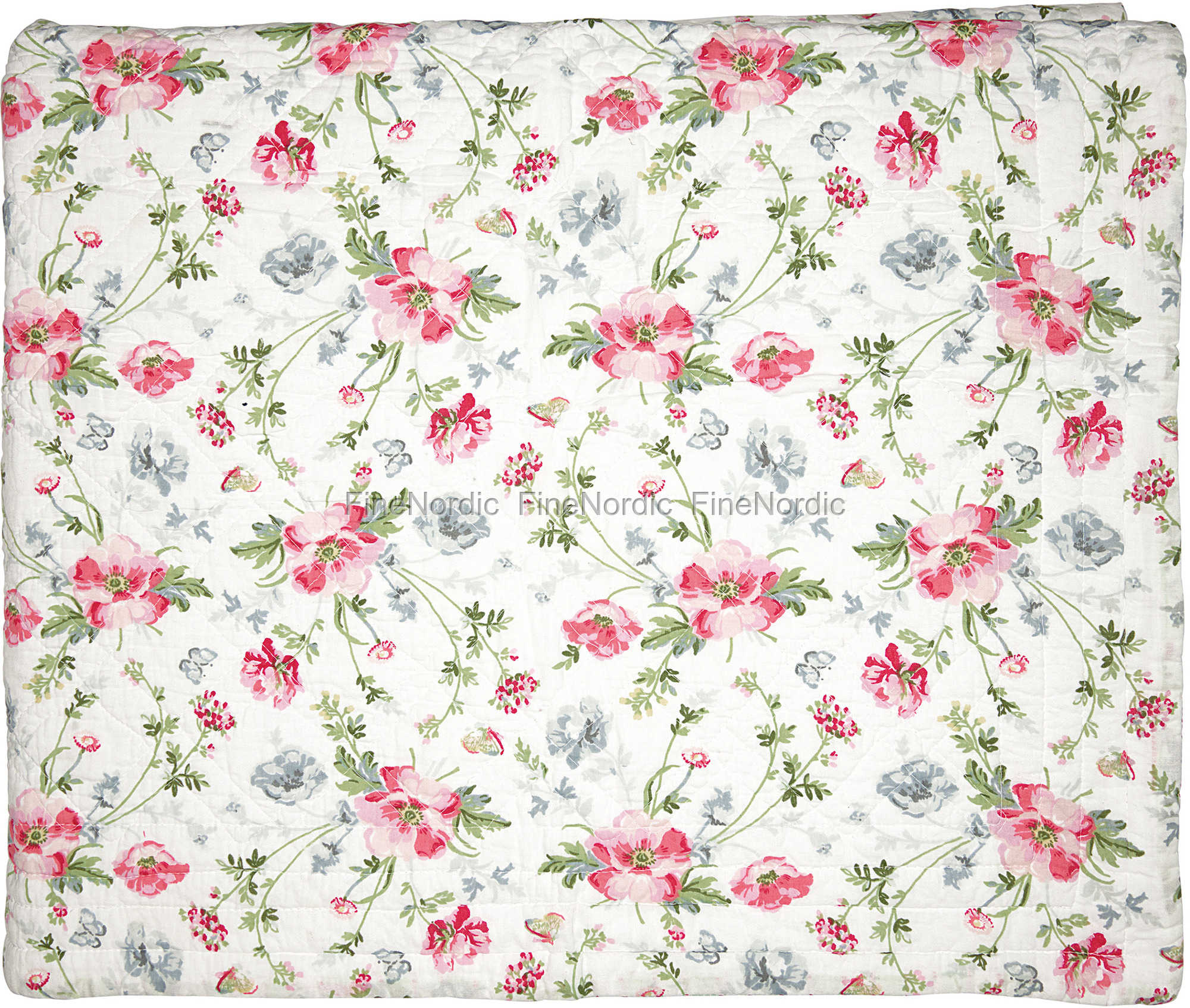GreenGate Bed Cover Meadow White 230 x 180 cm