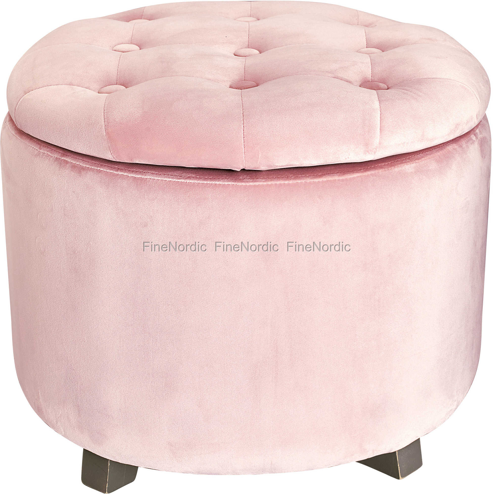 GreenGate GateNoir Stool Pale Pink with Storage
