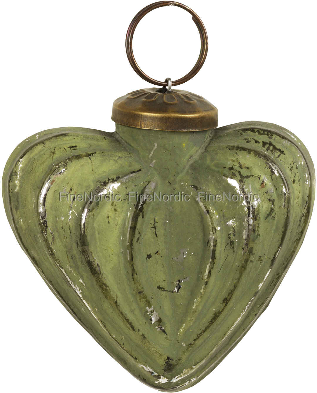 Ib Laursen Christmas Ornament Heart Green Large