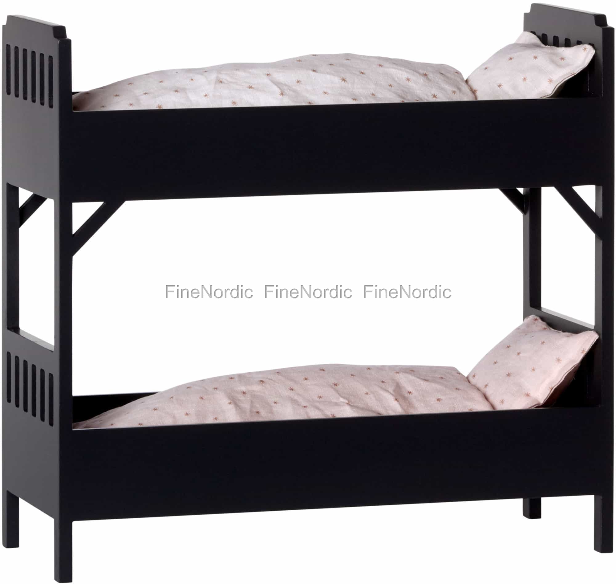 Maileg Rabbit Bunk Bed Large Black, Large Doll Bunk Beds
