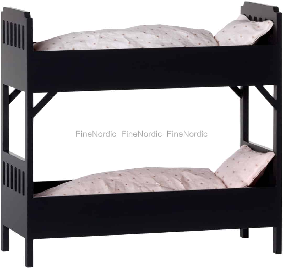 Maileg Rabbit Bunk Bed Large Black, Large Bunk Beds