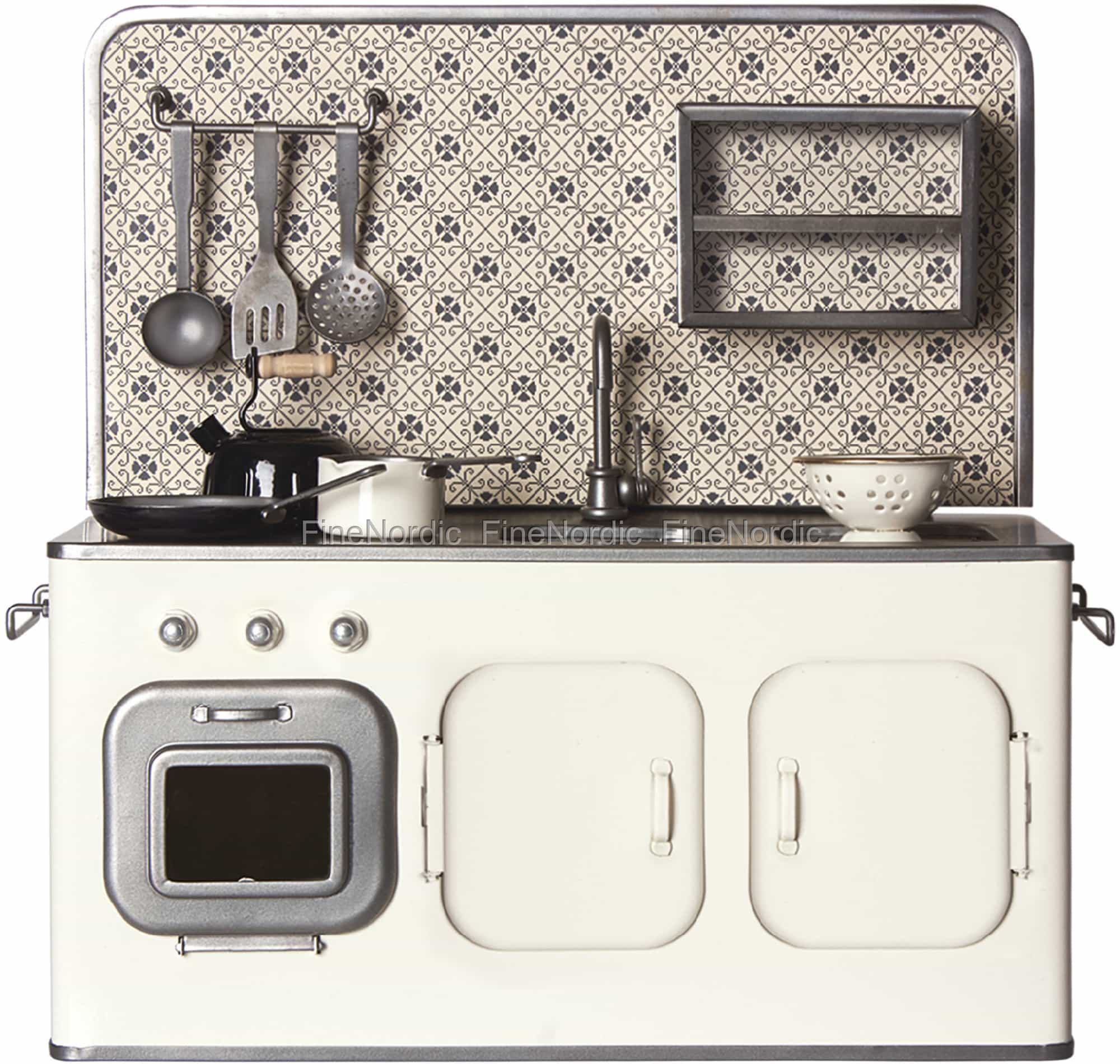 Maileg Rabbit Accessories - Metal Kitchen Off White