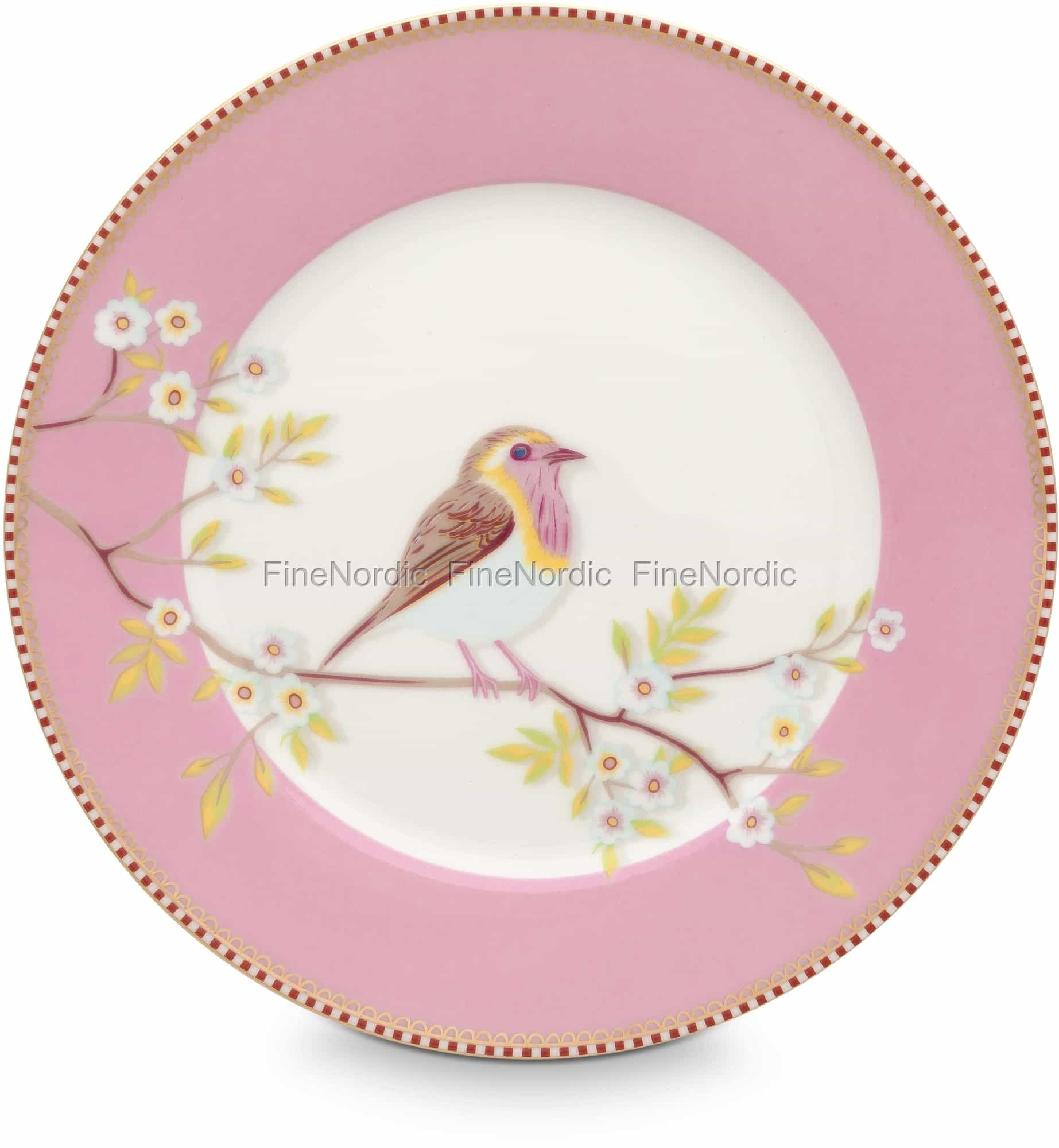 Pip Studio Floral Breakfast Plate Early Bird 21 cm Pink