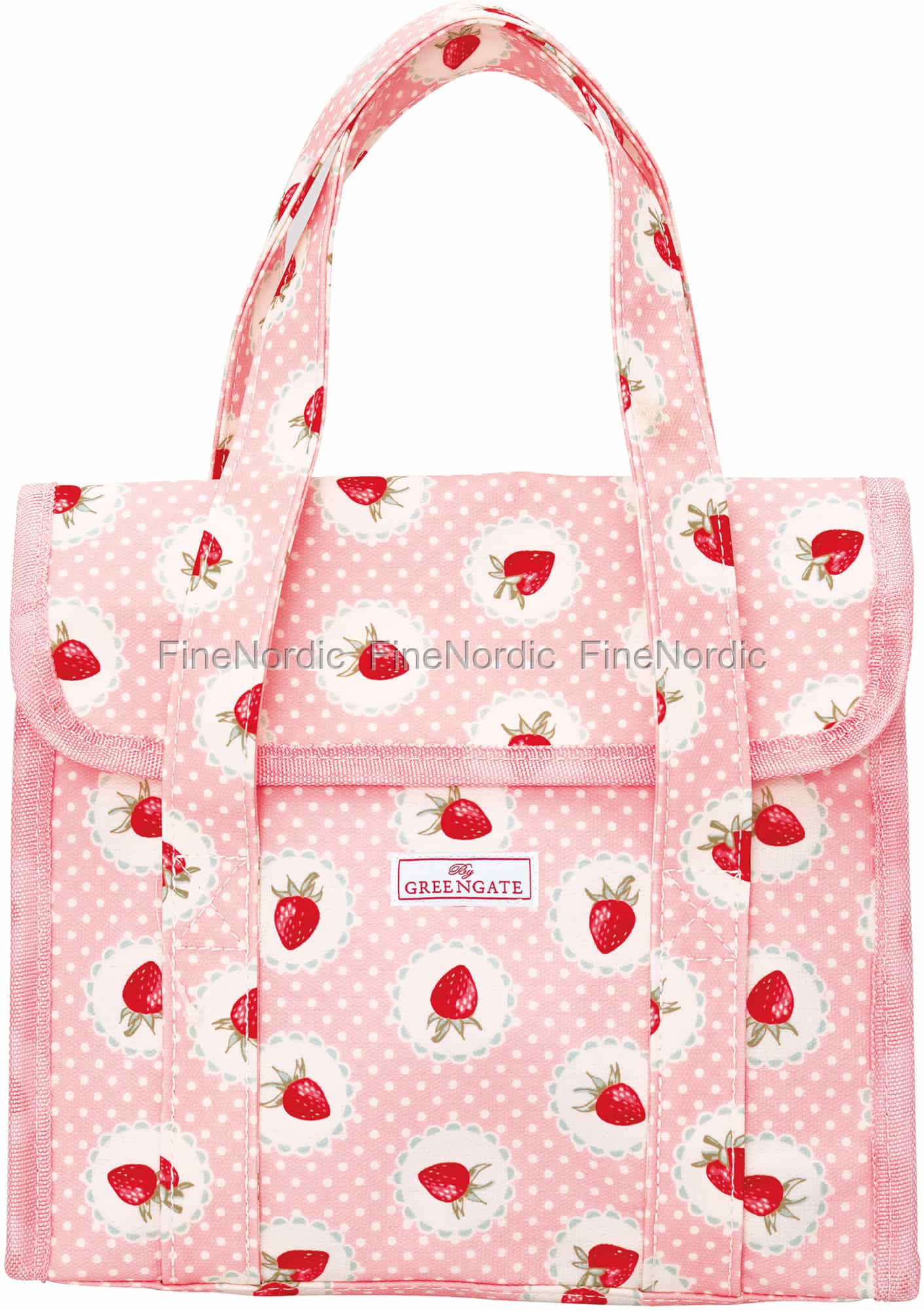 GreenGate Lunchbag Small Strawberry Pale Pink