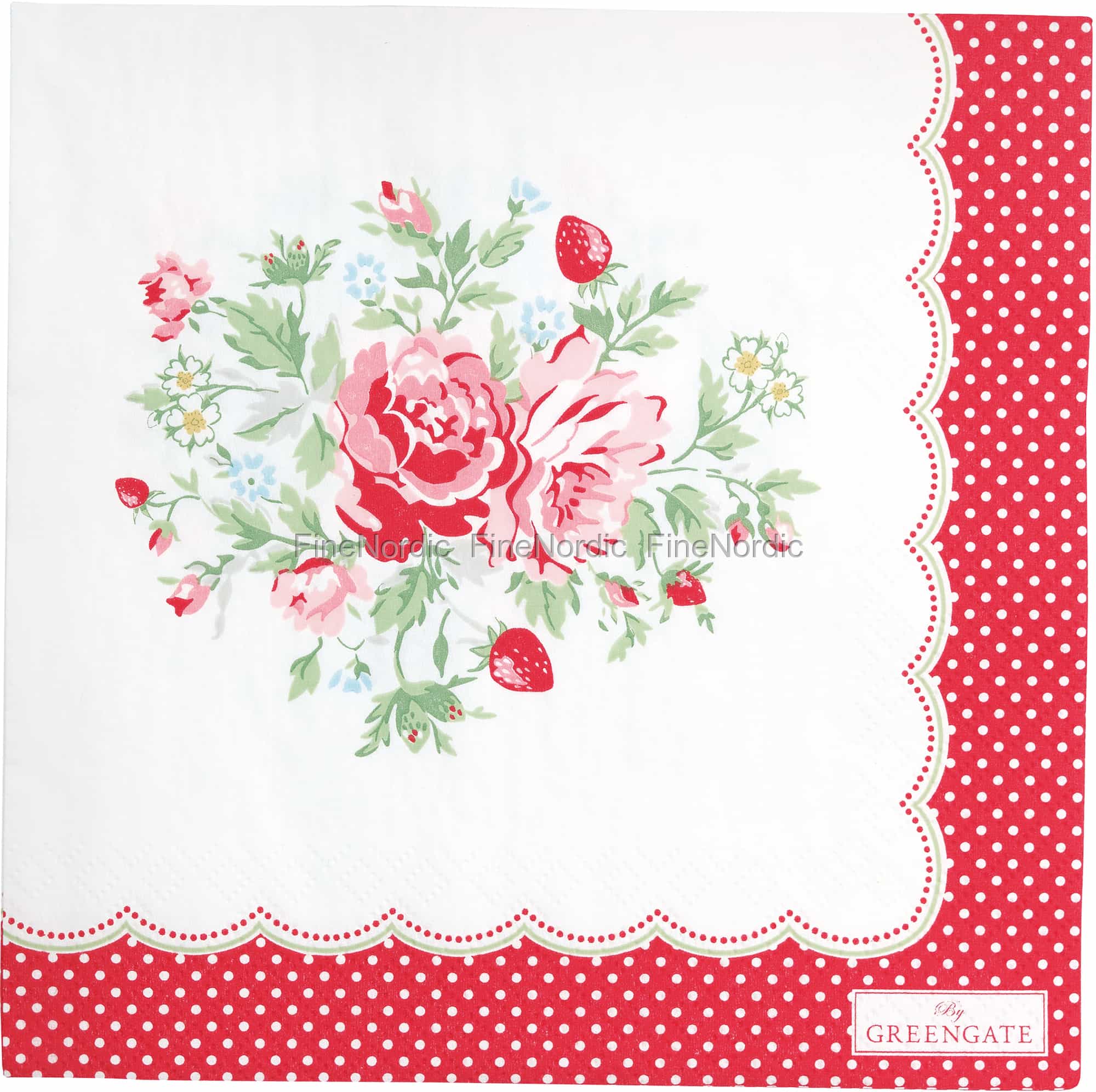 GreenGate Paper Napkins Mary White Large 20 pcs