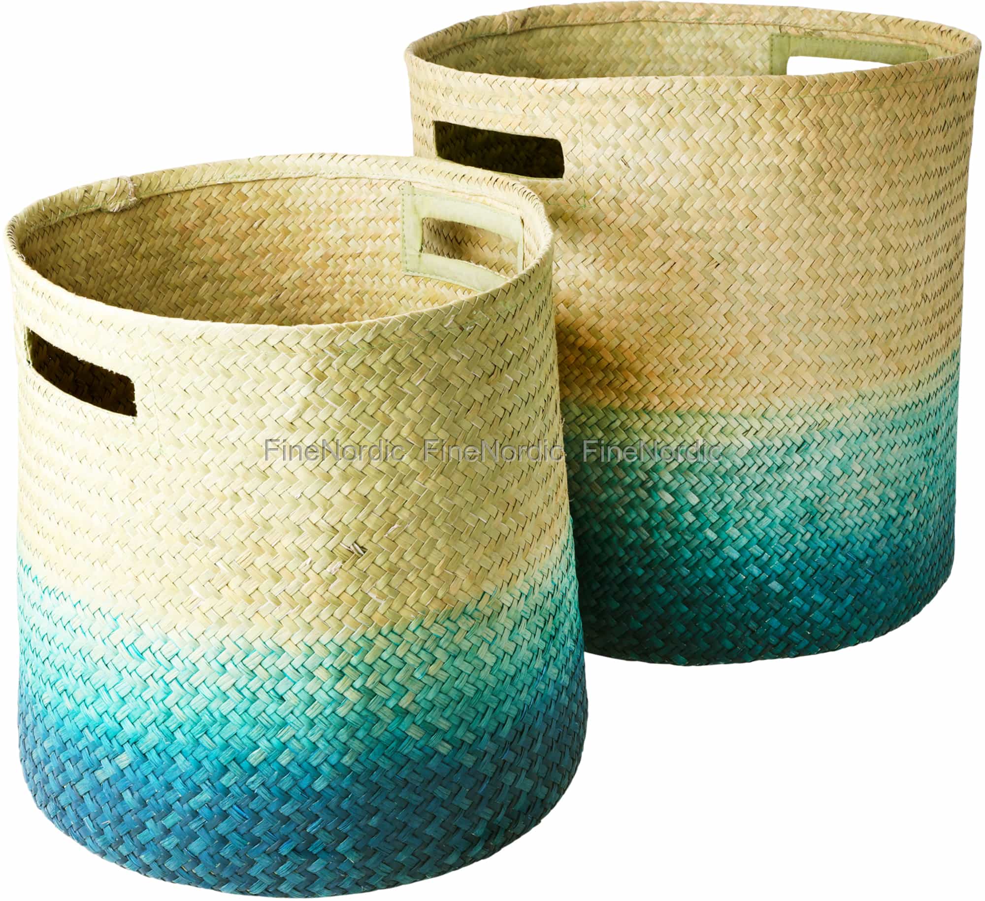 round woven storage baskets
