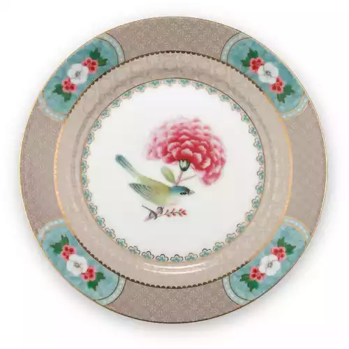 Pip Studio Pastry Plate Love Birds Dark Green 17cm | Pip Studio