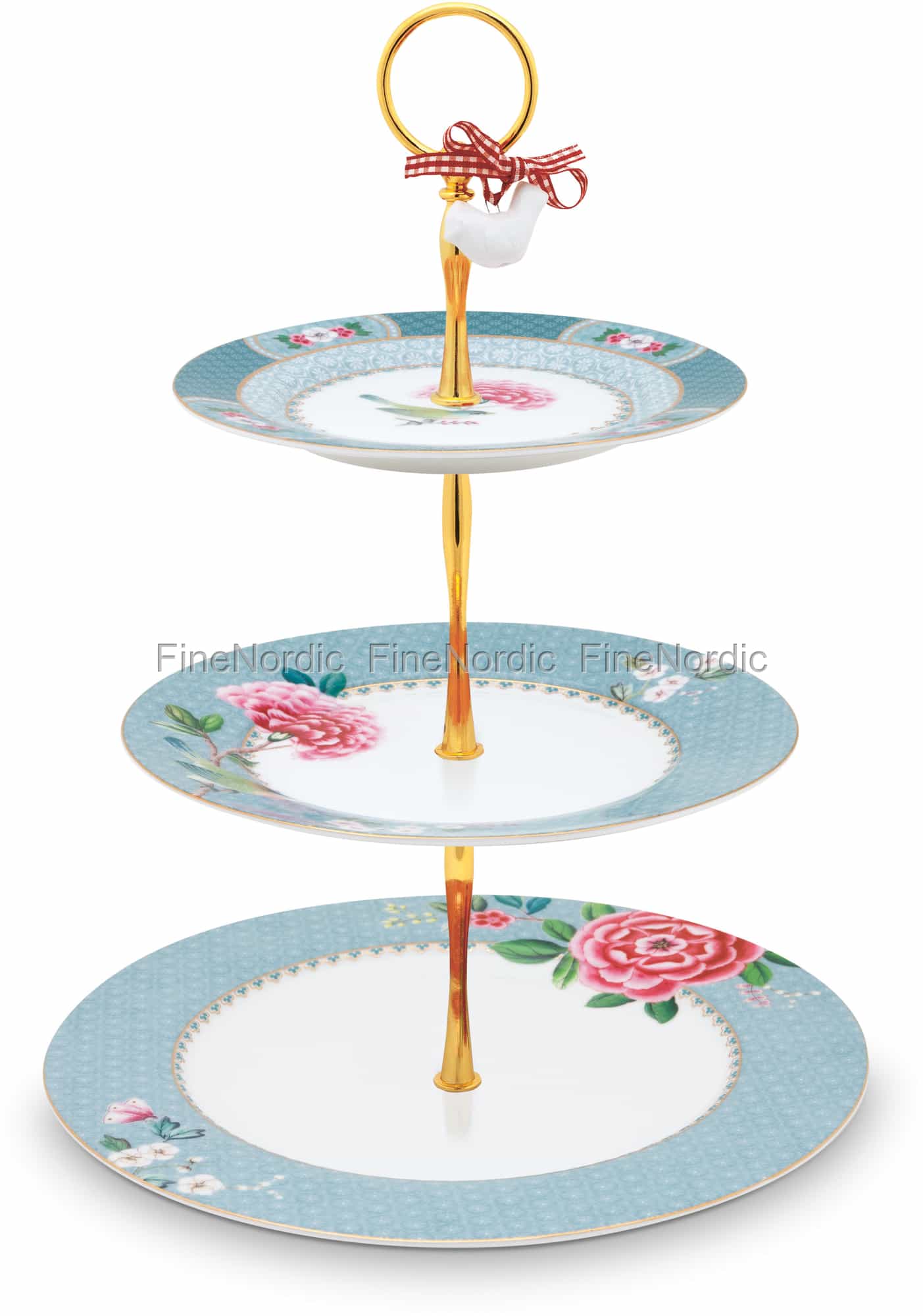 Burleigh UK- Blue Pheasant/ Calico/ Felicity- 3 Tiered Cake Stand – Scout  House