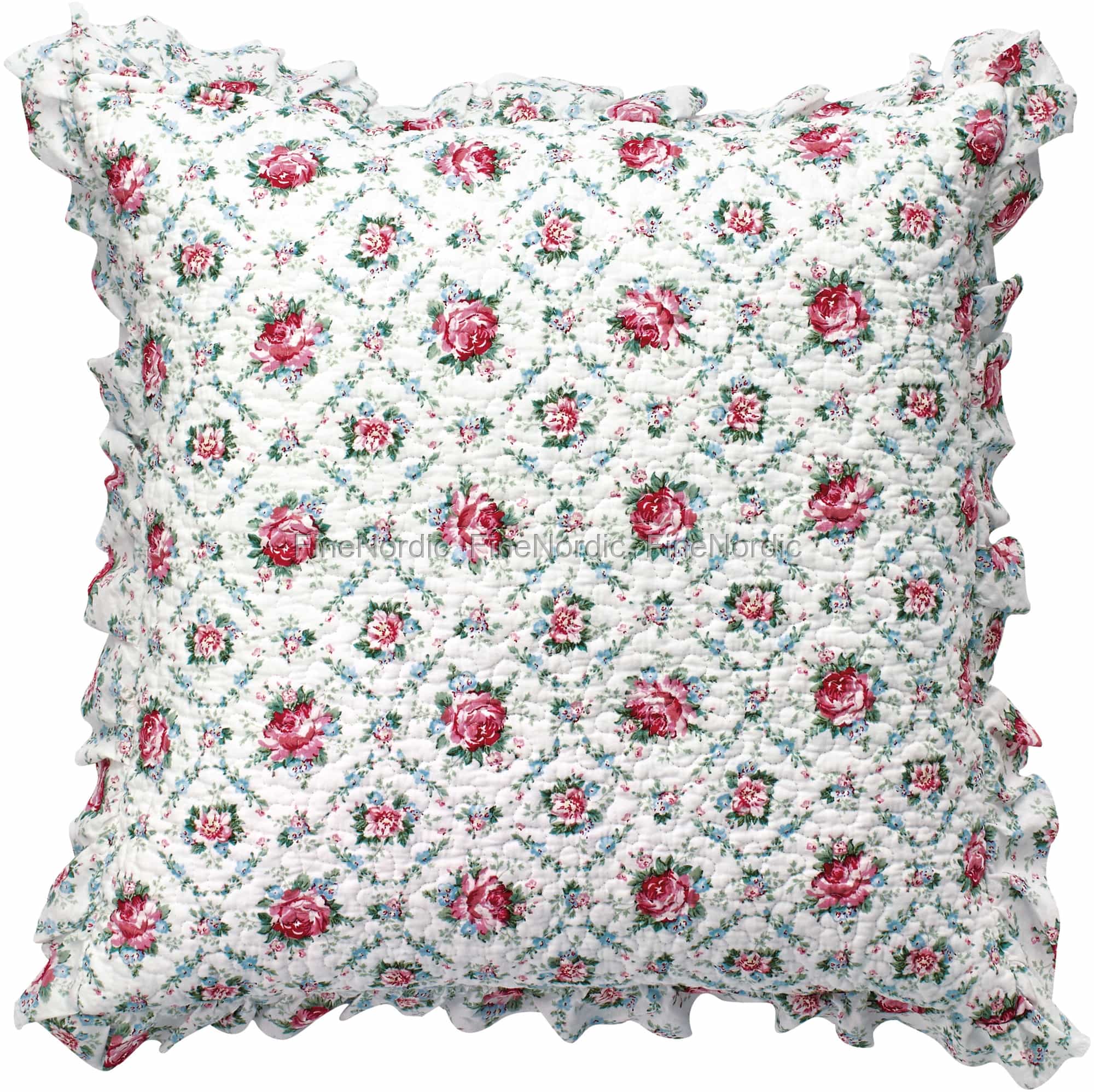 GreenGate Cushion Cover Malene Petit White with Frill 50 x 50 cm