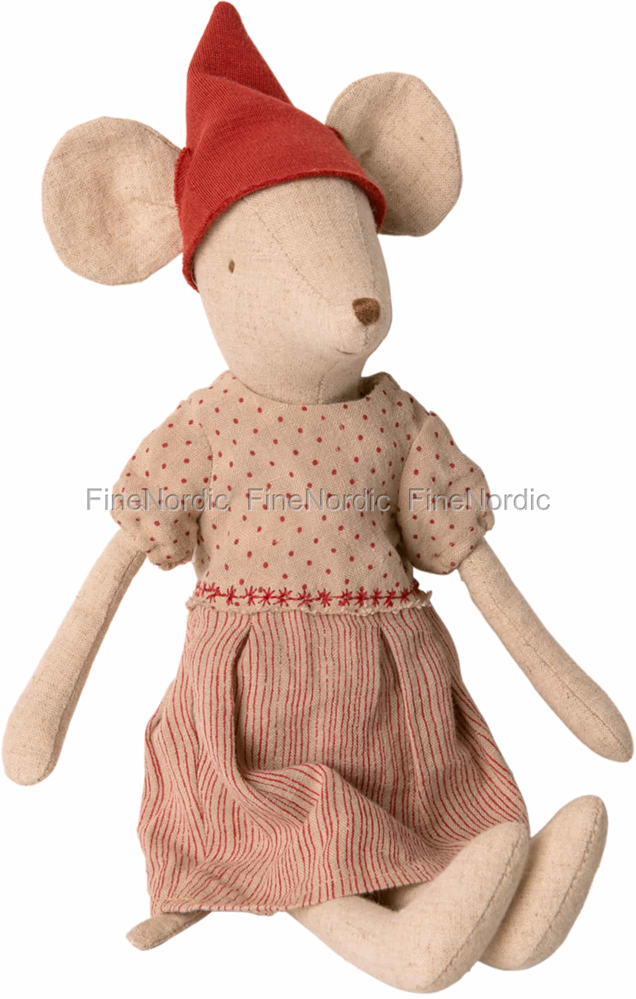 Maileg Retired Christmas Mouse Girl Medium - Denmark