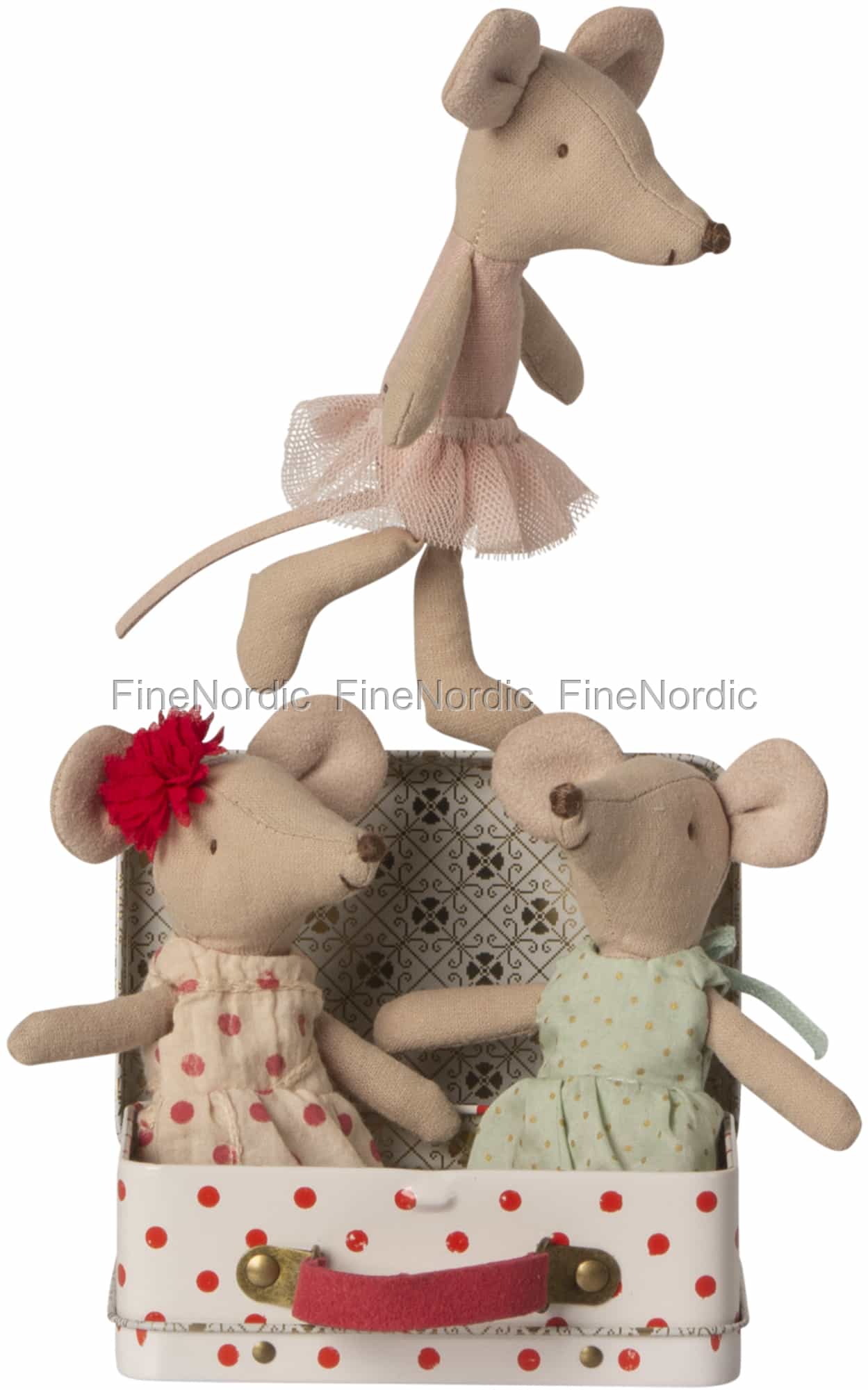 hoppe Paradis Vend om Maileg Ballerina Mouse with 2 Dresses