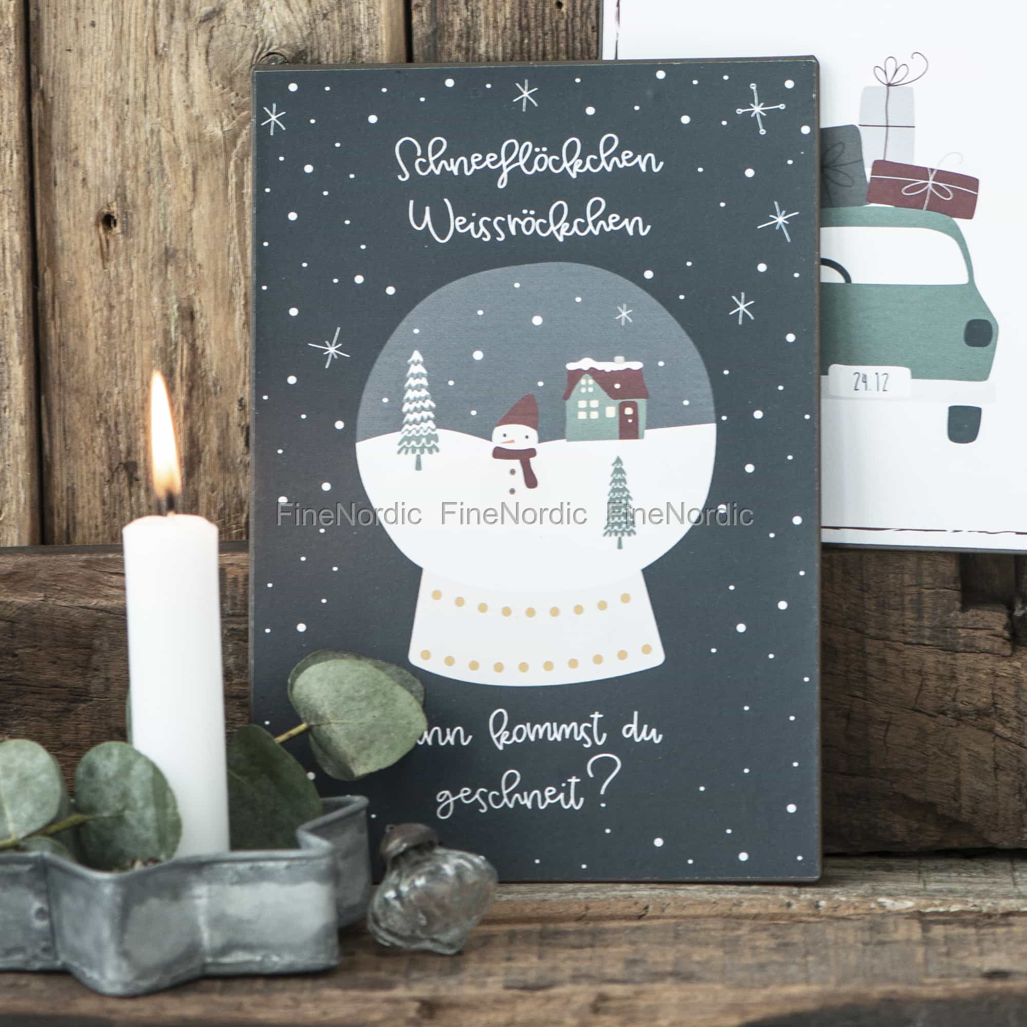 Ib Laursen Metal Sign Schneeflockchen Weissrockchen