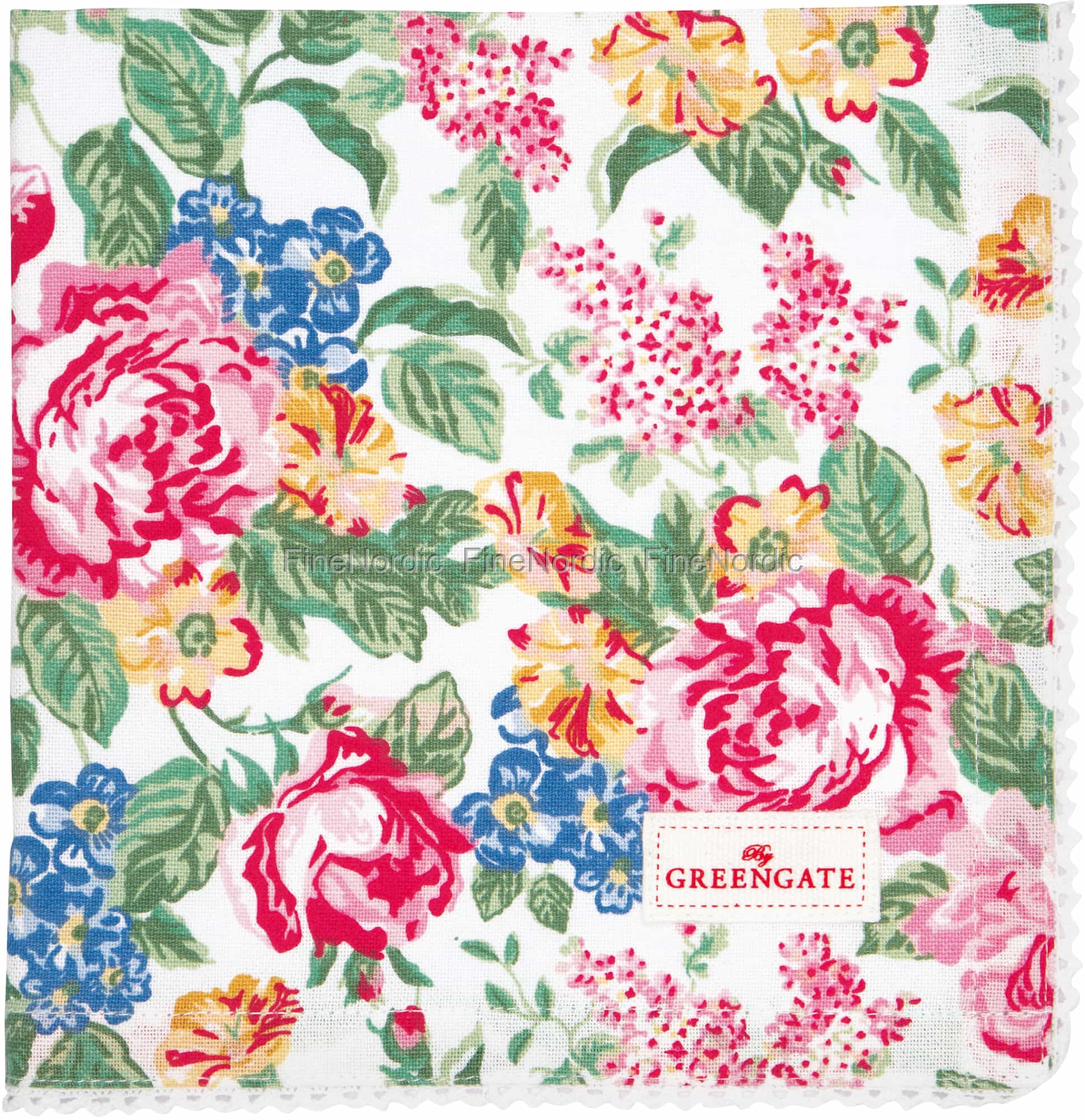 GreenGate Cloth Napkin with Lace Emmaline White