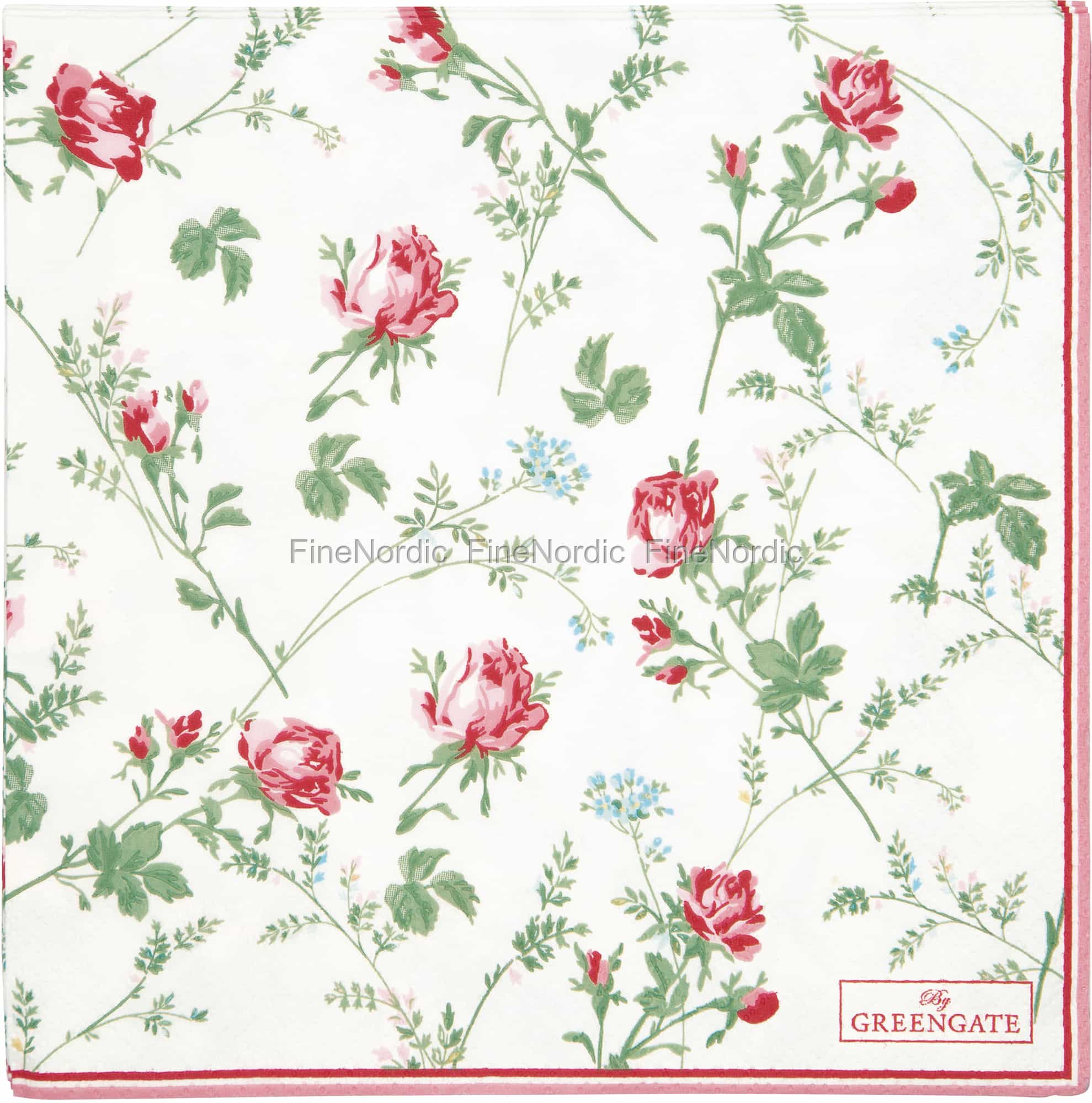 GreenGate Paper Napkins Constance White Large 20 pcs
