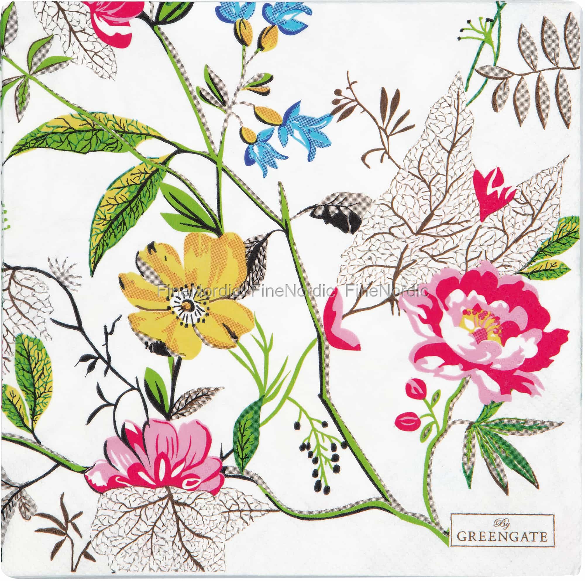 GreenGate Paper Napkins Ellen White Large 20 pcs