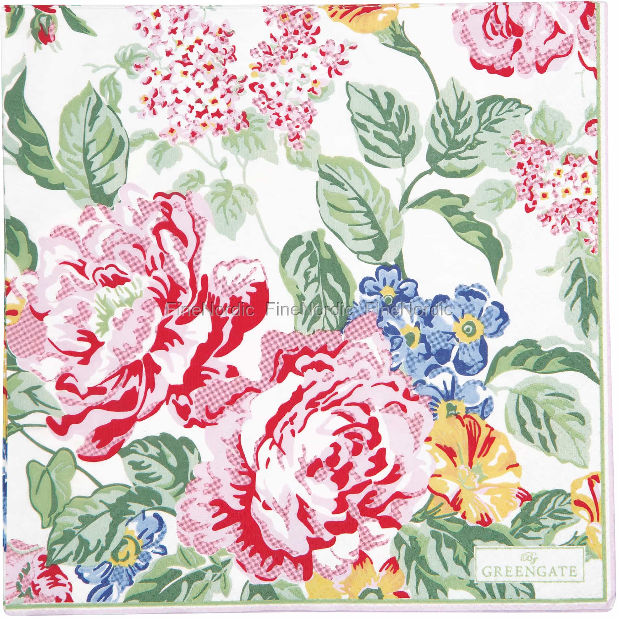 GreenGate Paper Napkins Emmaline White Large 20 pcs