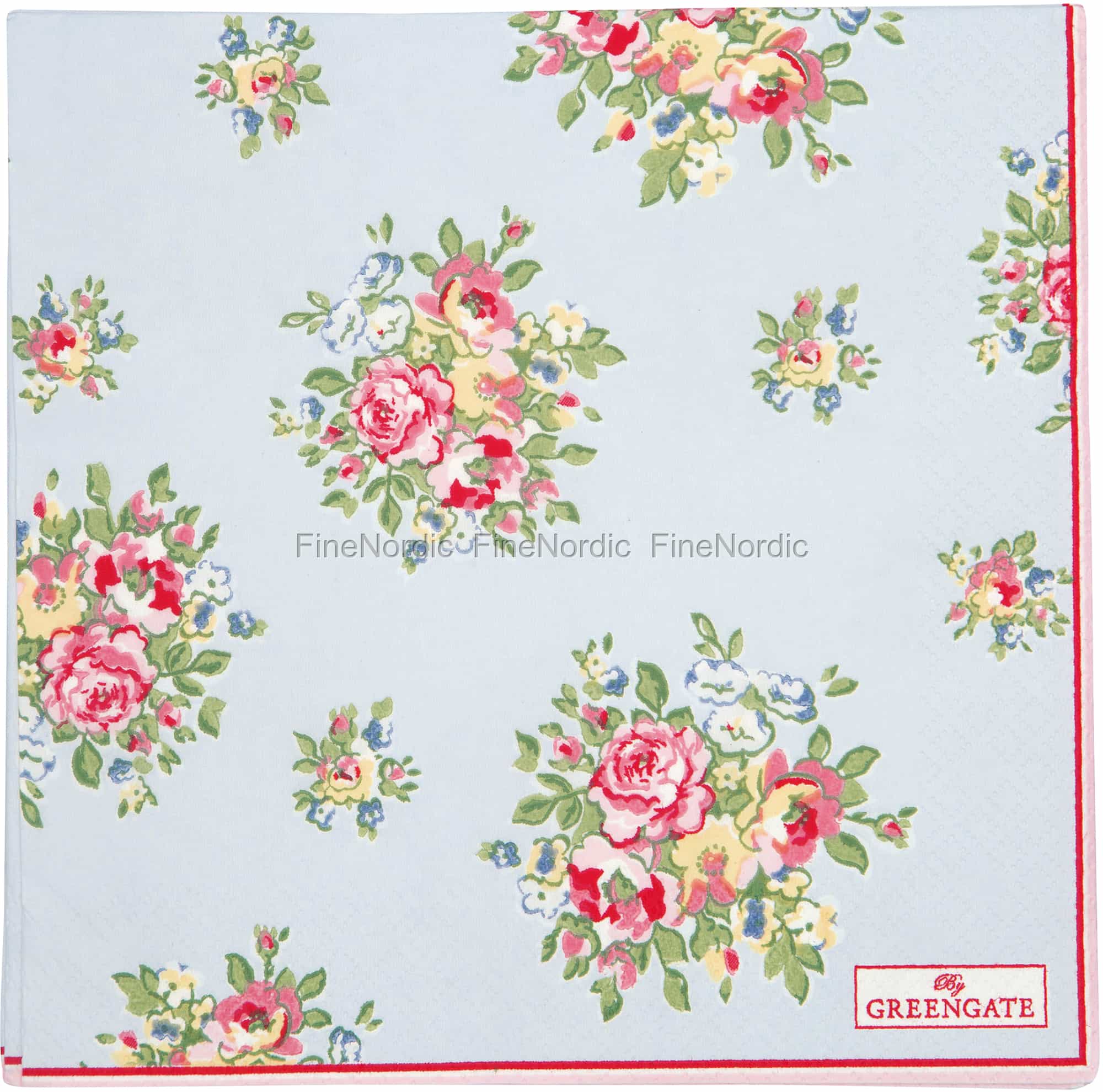 GreenGate Paper Napkins Franka Pale Blue Large 20 pcs