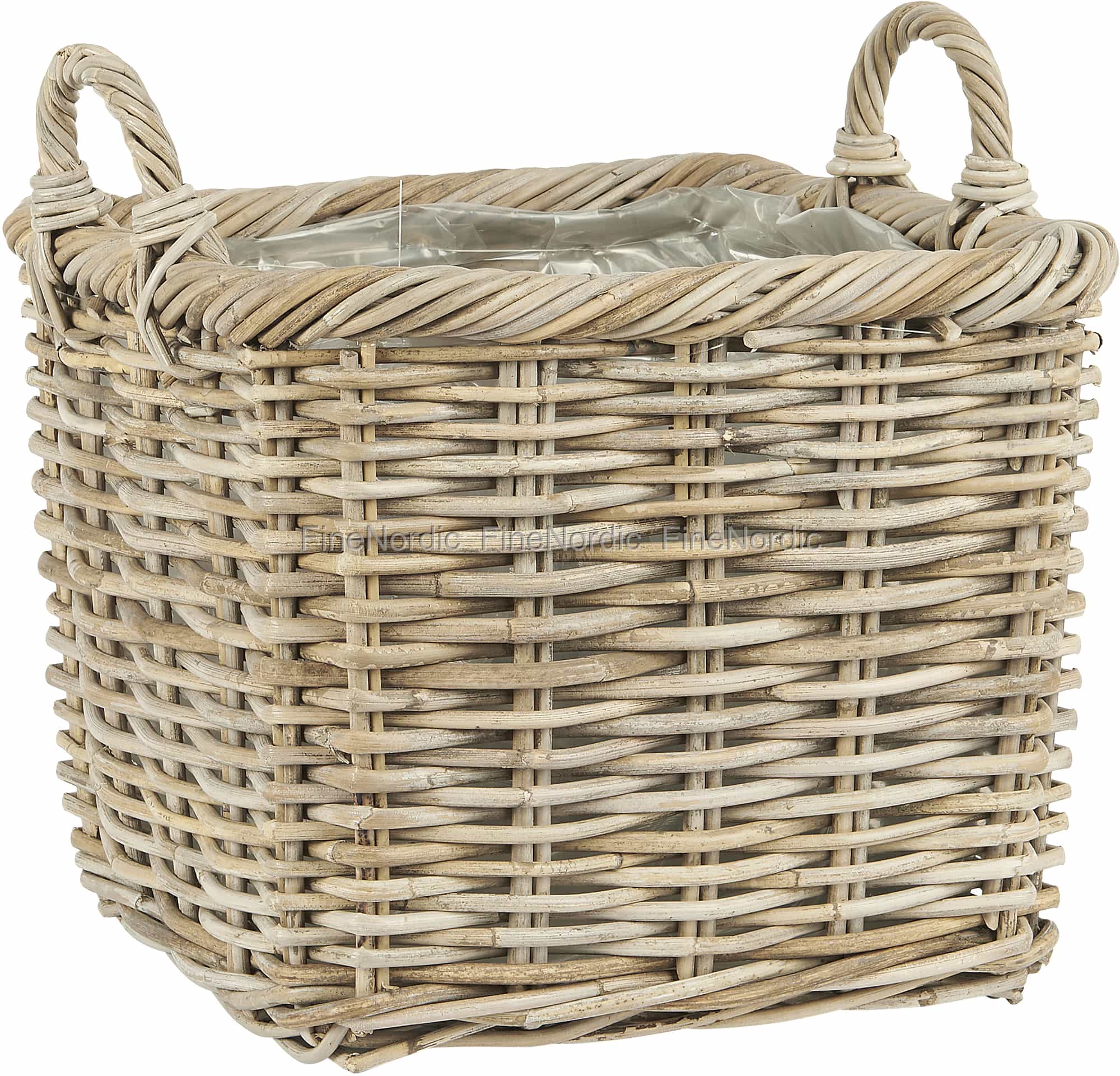 Hessian cuisine Log Baskets Rectangle Grey High End Kubo rotin Life Style Baskets 
