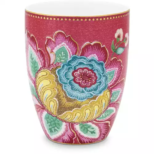Pip Studio Spring to Life Gilt Pink Floral Porcelain Biscuit Jar Canister 