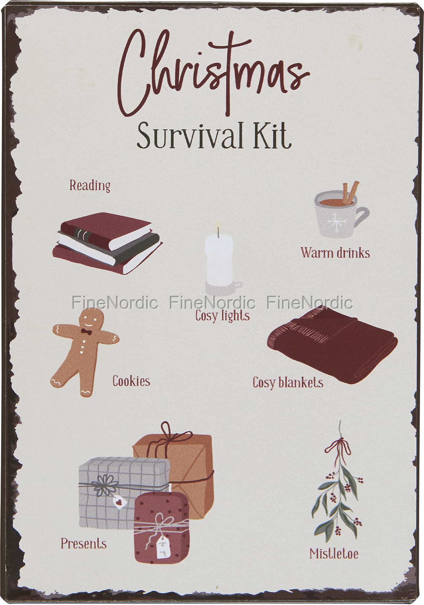 Ib Laursen Metal Sign - Christmas Survival Kit