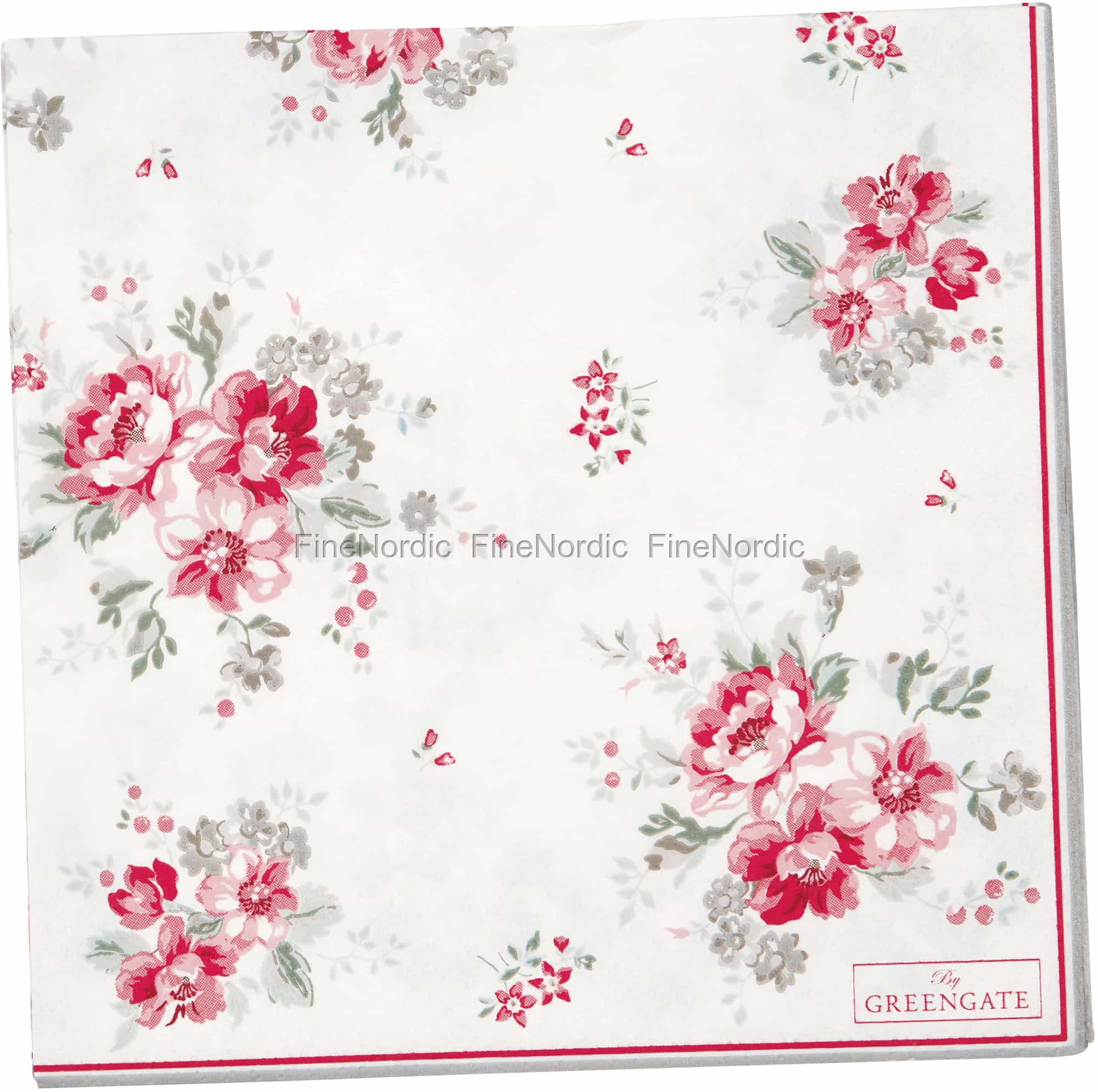 GreenGate Paper Napkins Elouise White Large 20 pcs