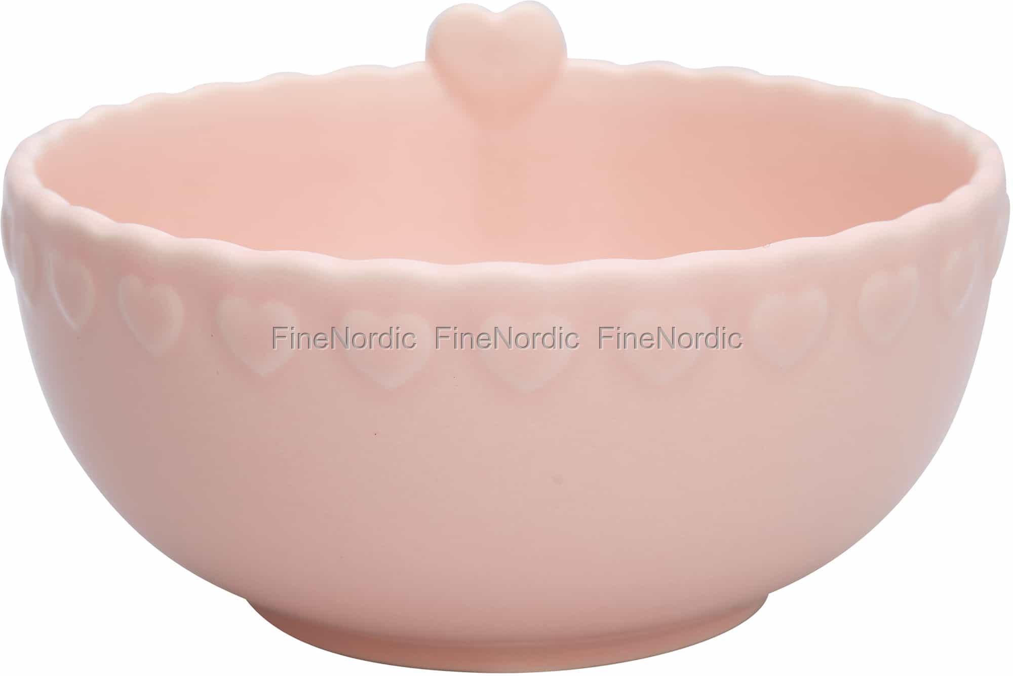 Large dusty rose ceramic bowl