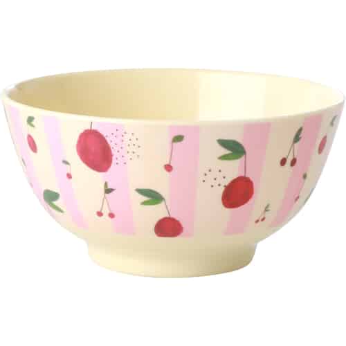 Rice Melamine Bowl with Beak and Handle - Taffy Pink