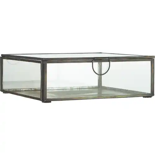 Metal Display Cabinet Black With 1 Shelf H:41.5 cm by Ib Laursen