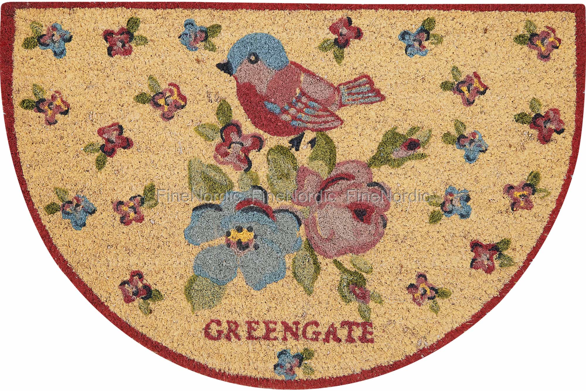 GreenGate Doormat Half Round Ellie White