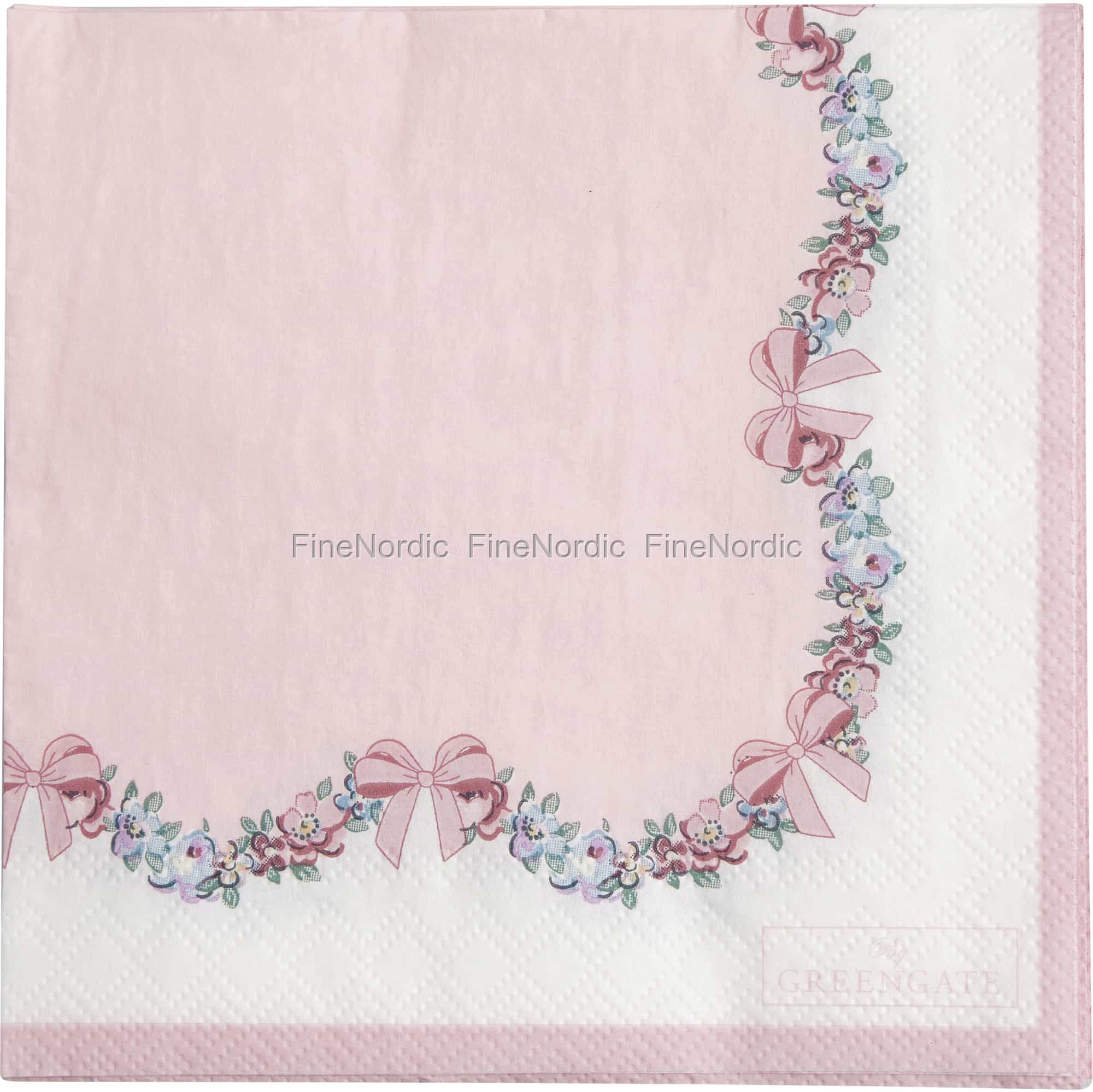 GreenGate Paper Napkins Maya Pale Pink Small 20 pcs