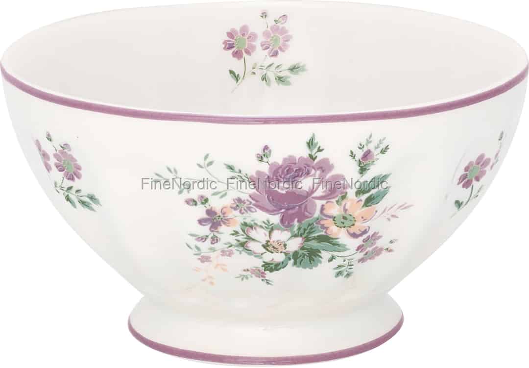 Large dusty rose ceramic bowl