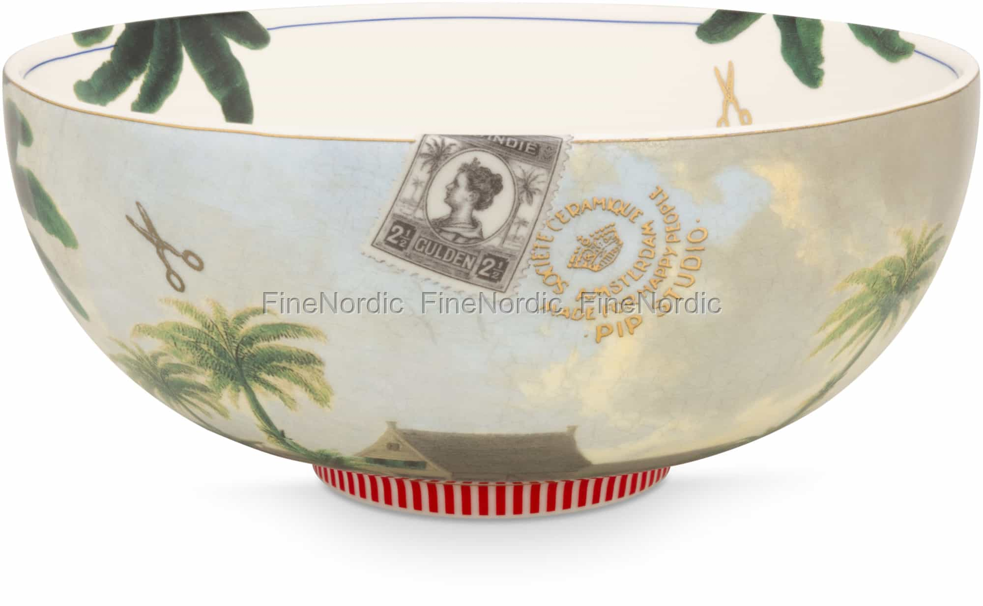 Pip Studio Bowl Heritage Palm Green 23 cm