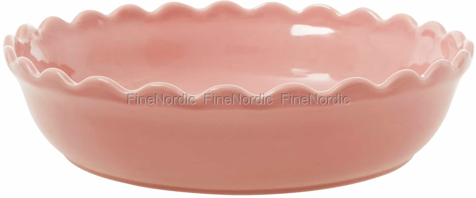 Rice Ceramic Pie Dish Soft Pink Large