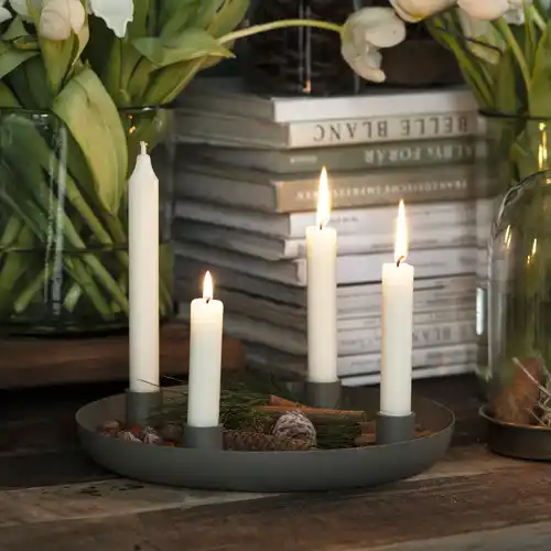 IB Laursen // Metal Candle Tray For Candles Plants & Decorations // 