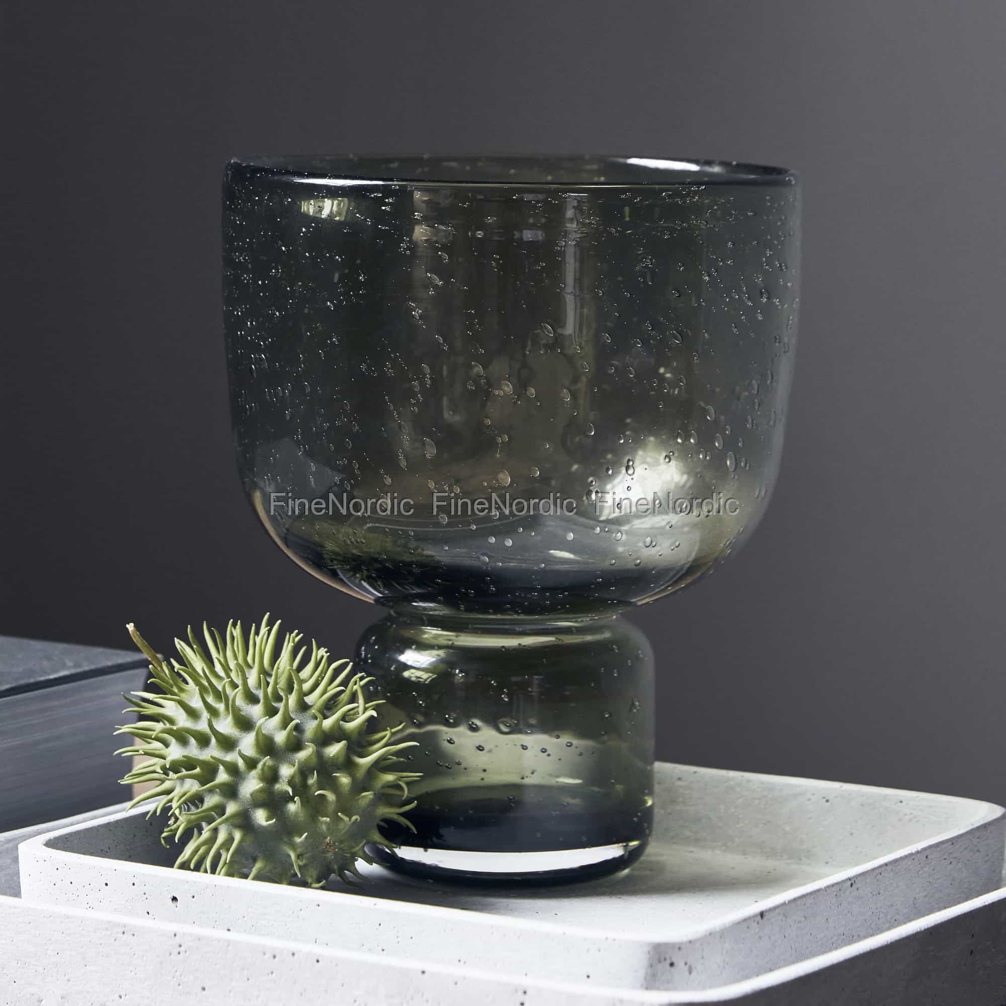 House Doctor Vaso In Ceramica Con Rilievo Pizzo - Diametro 16cm, Altezza 25cm - Design Danese - 4