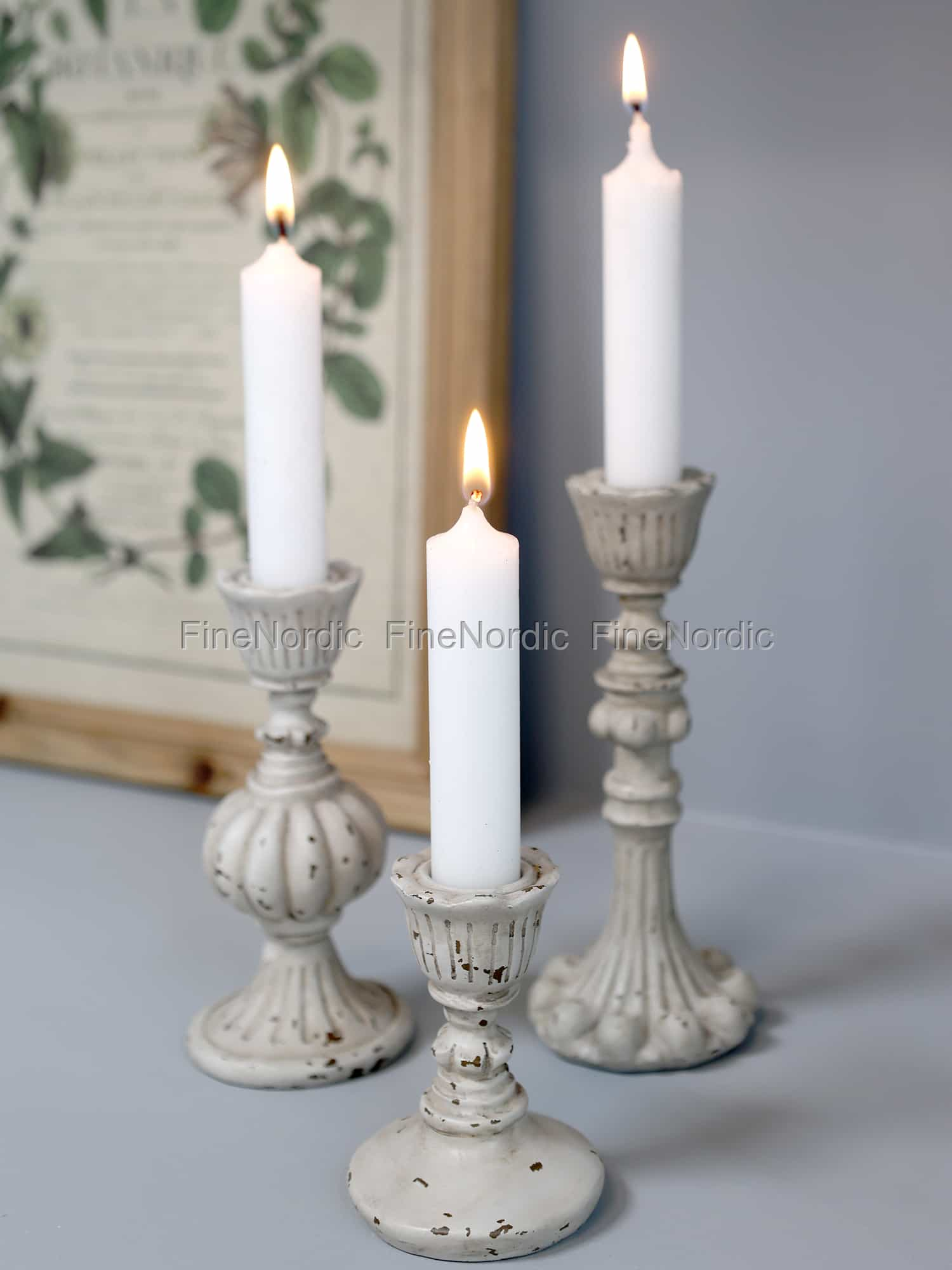 Grey candlestick clearance holders