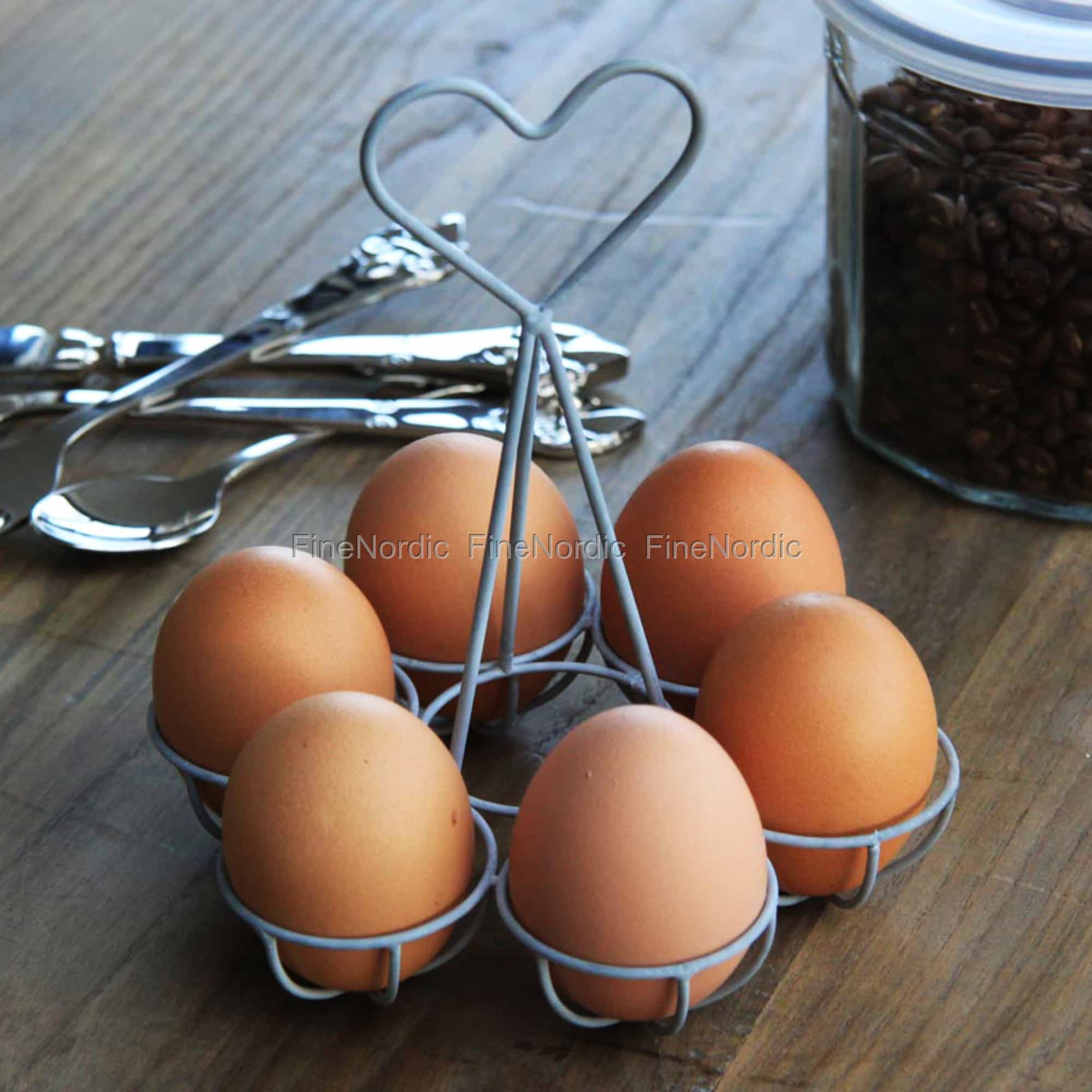 Chic Antique Egg Holder for 6 Eggs H 15 cm
