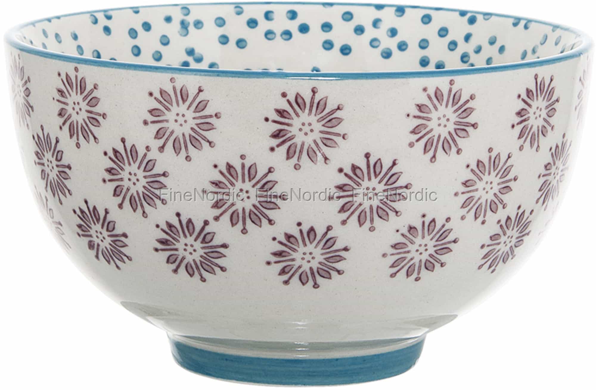 Lot De 4 Assiettes Plate En Céramique, Bleu, D 27 Cm Flor Azul