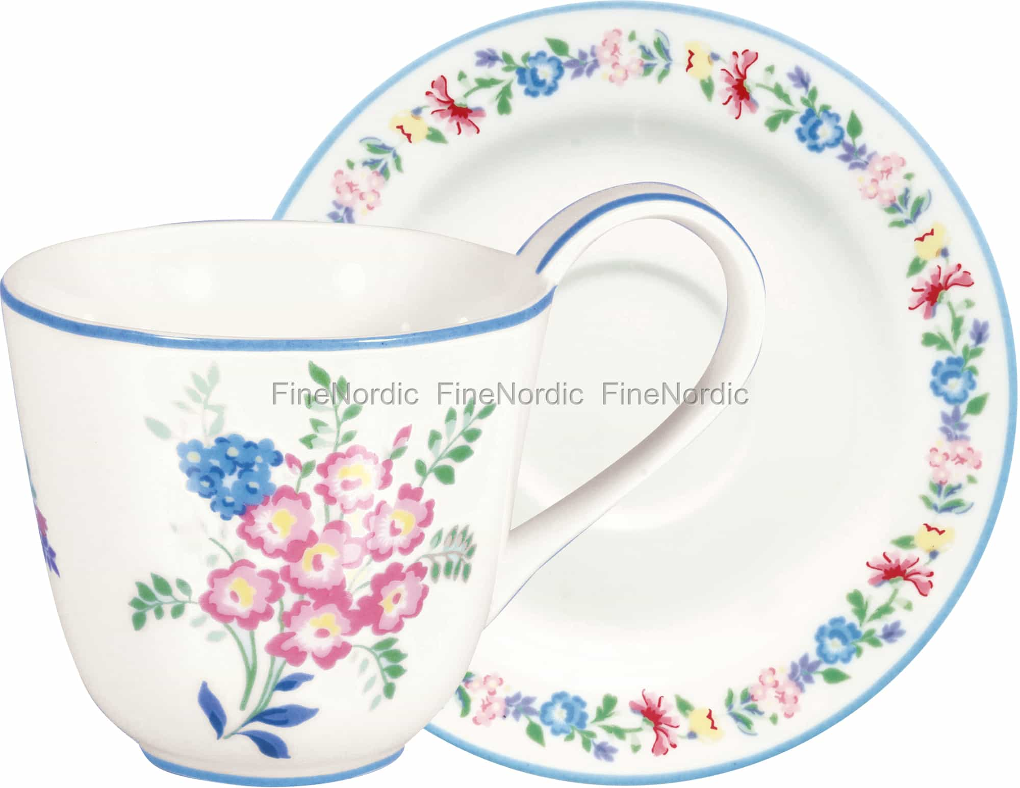 GreenGate Cup & Saucer Elina White