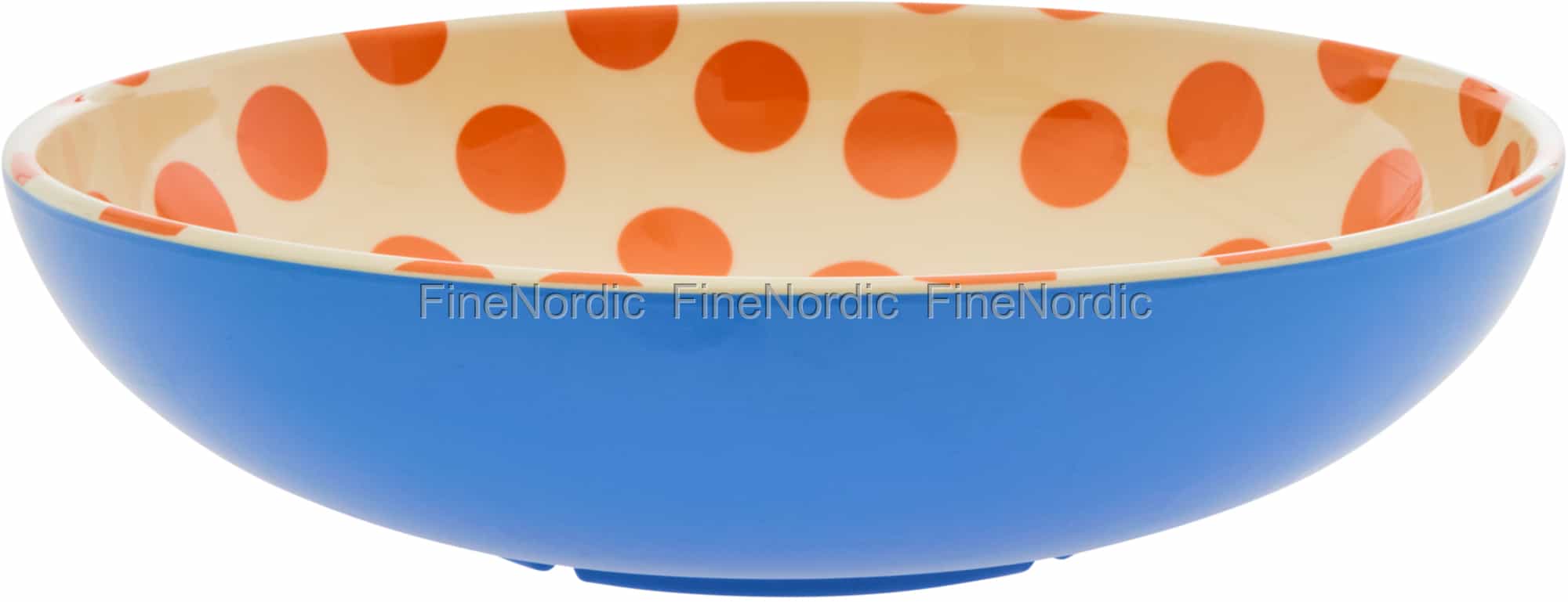 Rice Melamine Salad Bowl New Shape Orange Dots