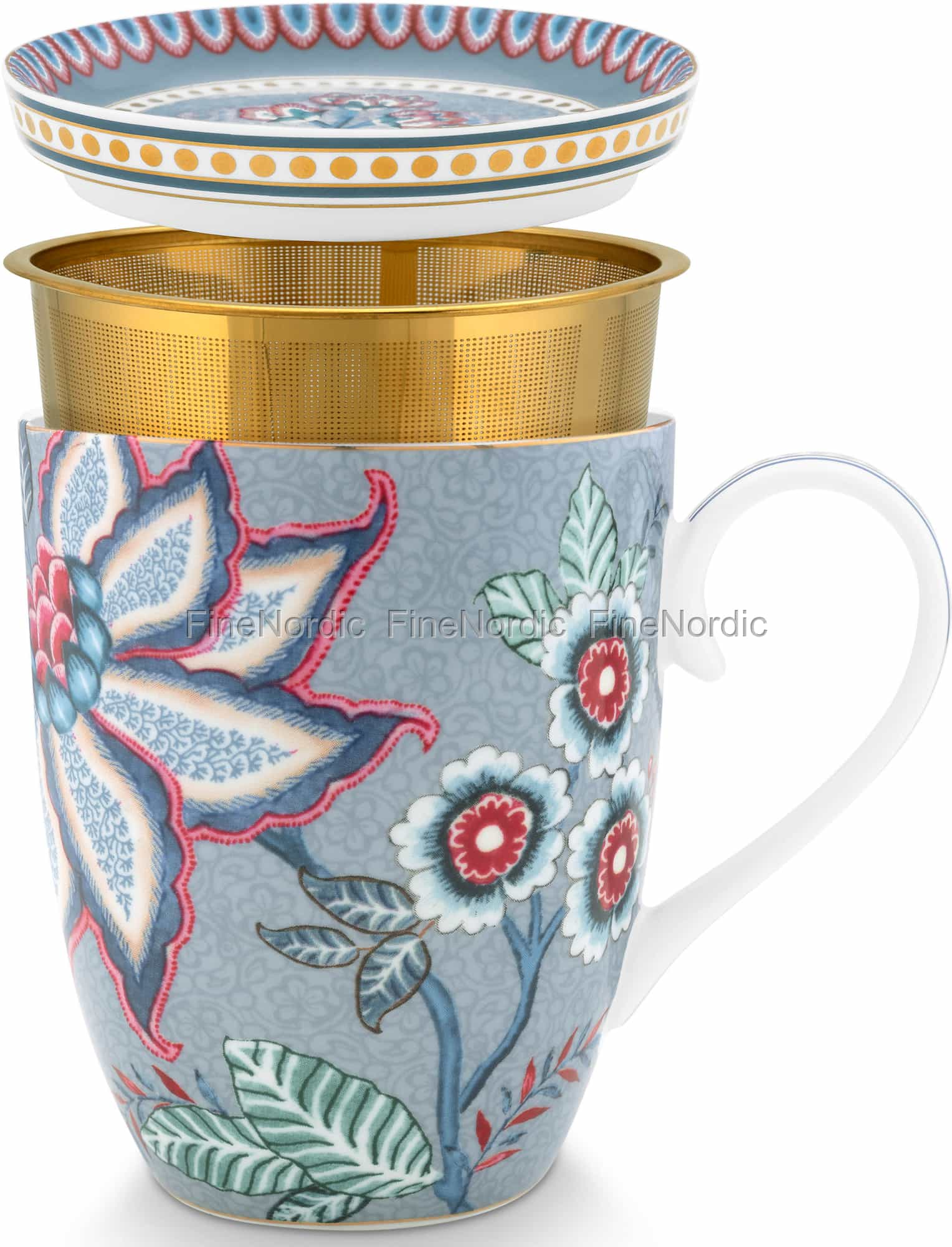 Pip Studio Tea for One Flower Festival Light Blue