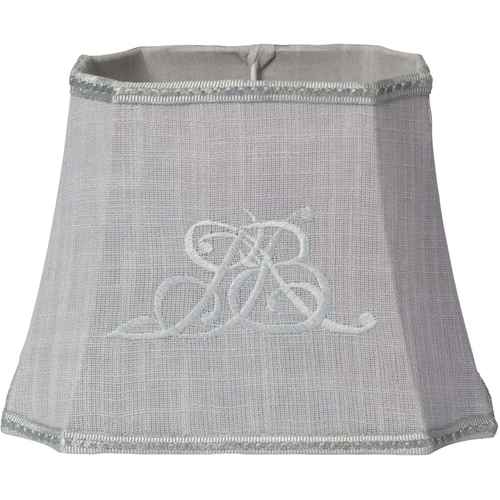 Lene Bjerre International Lene Bjerre Lampshade Plain With Monogram Light Grey