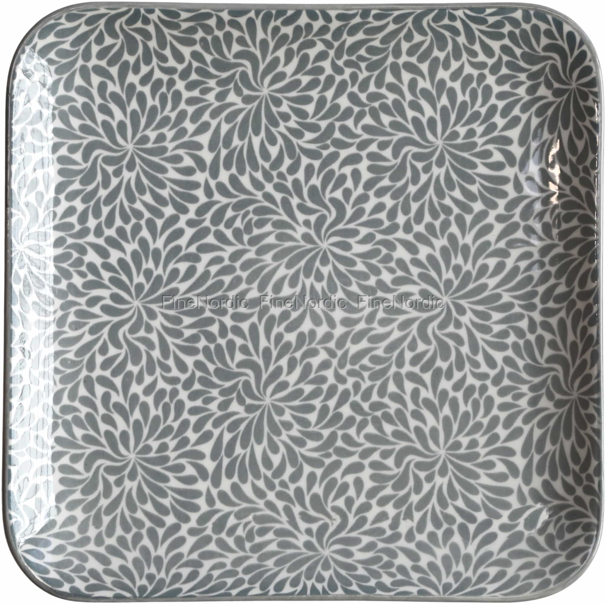 Chic Antique Arés Plate Square with Pattern French Grey