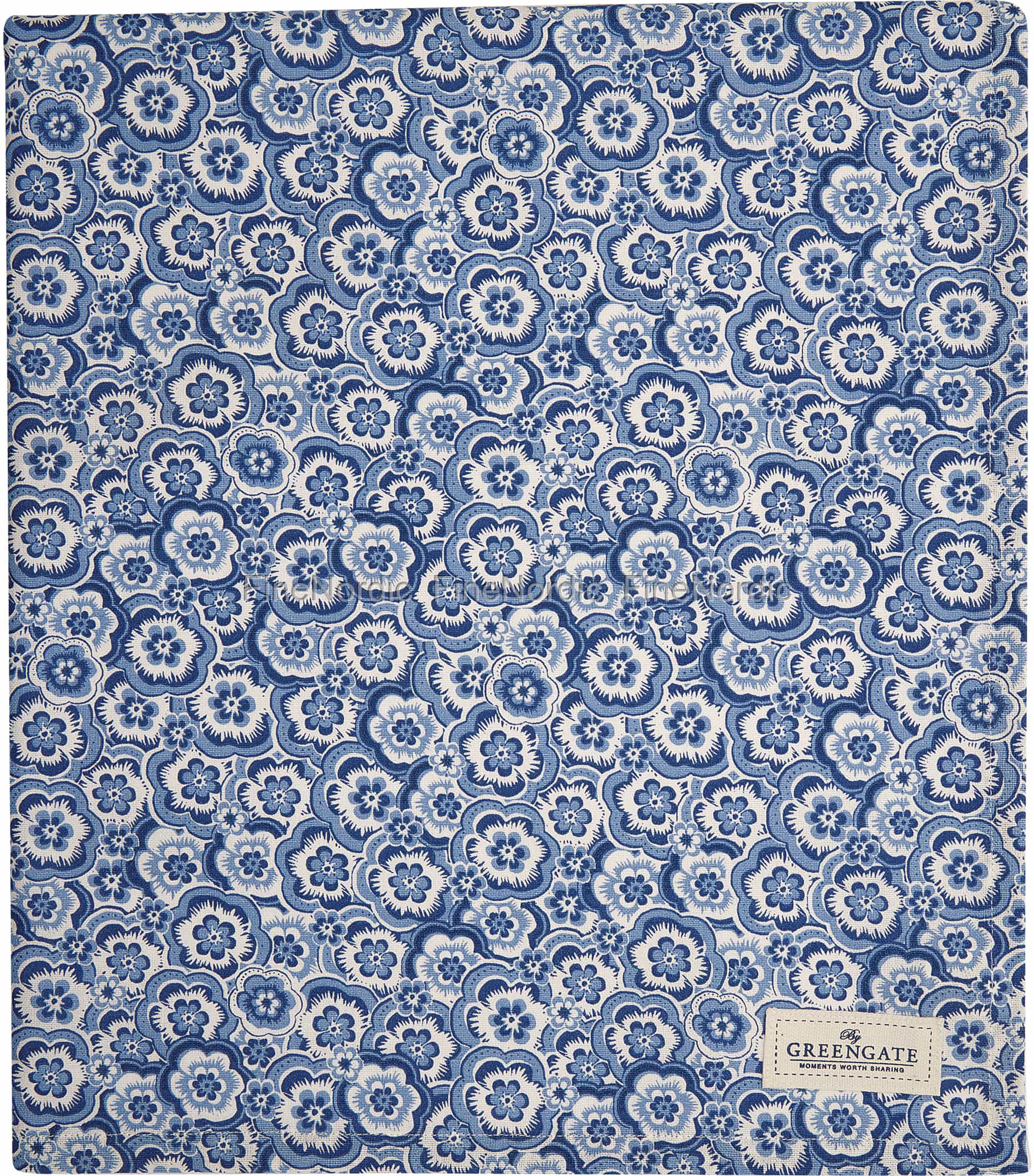 GreenGate Tablecloth Selma Blue 150 x 150 cm