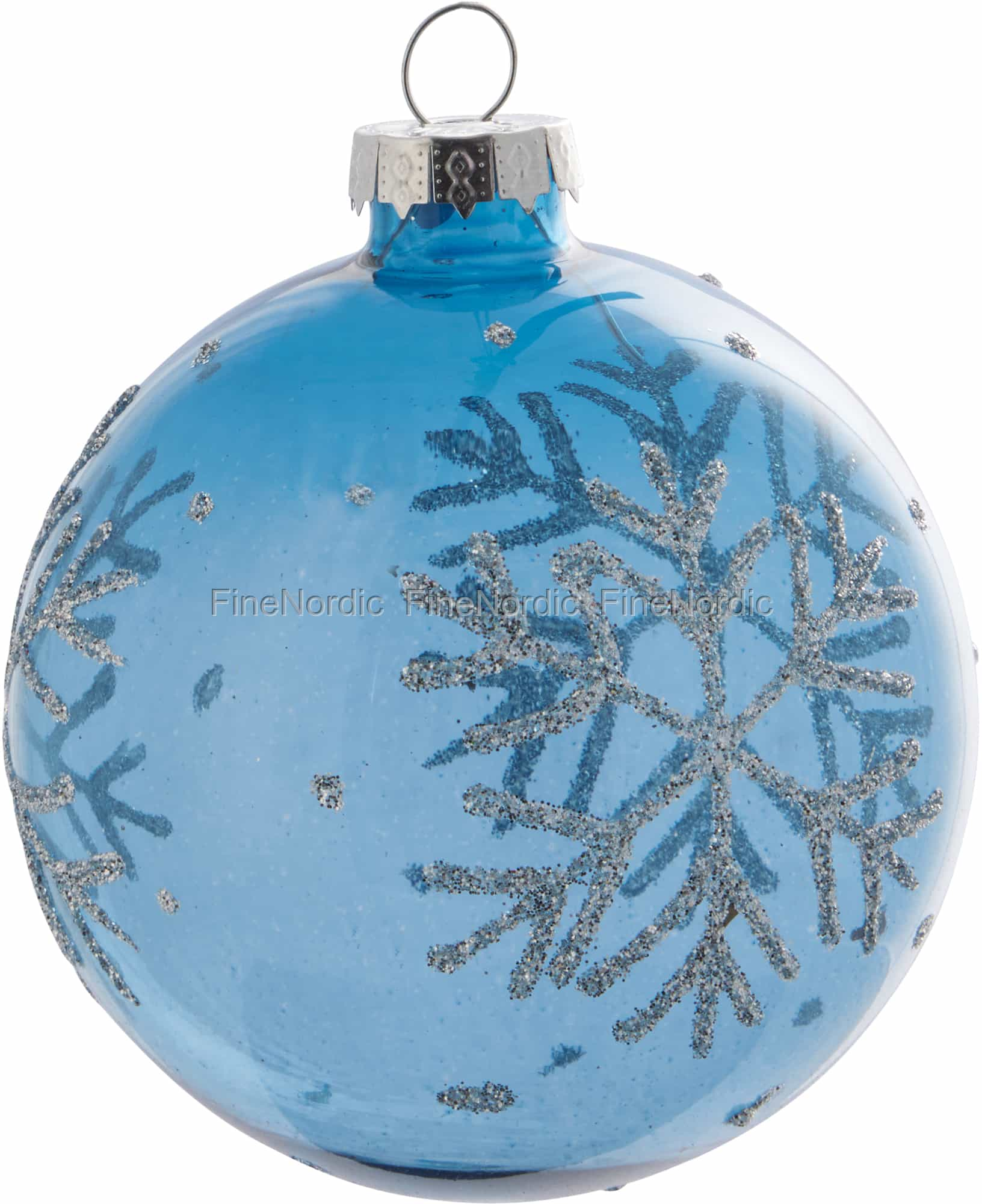 blue snowflake christmas ornaments