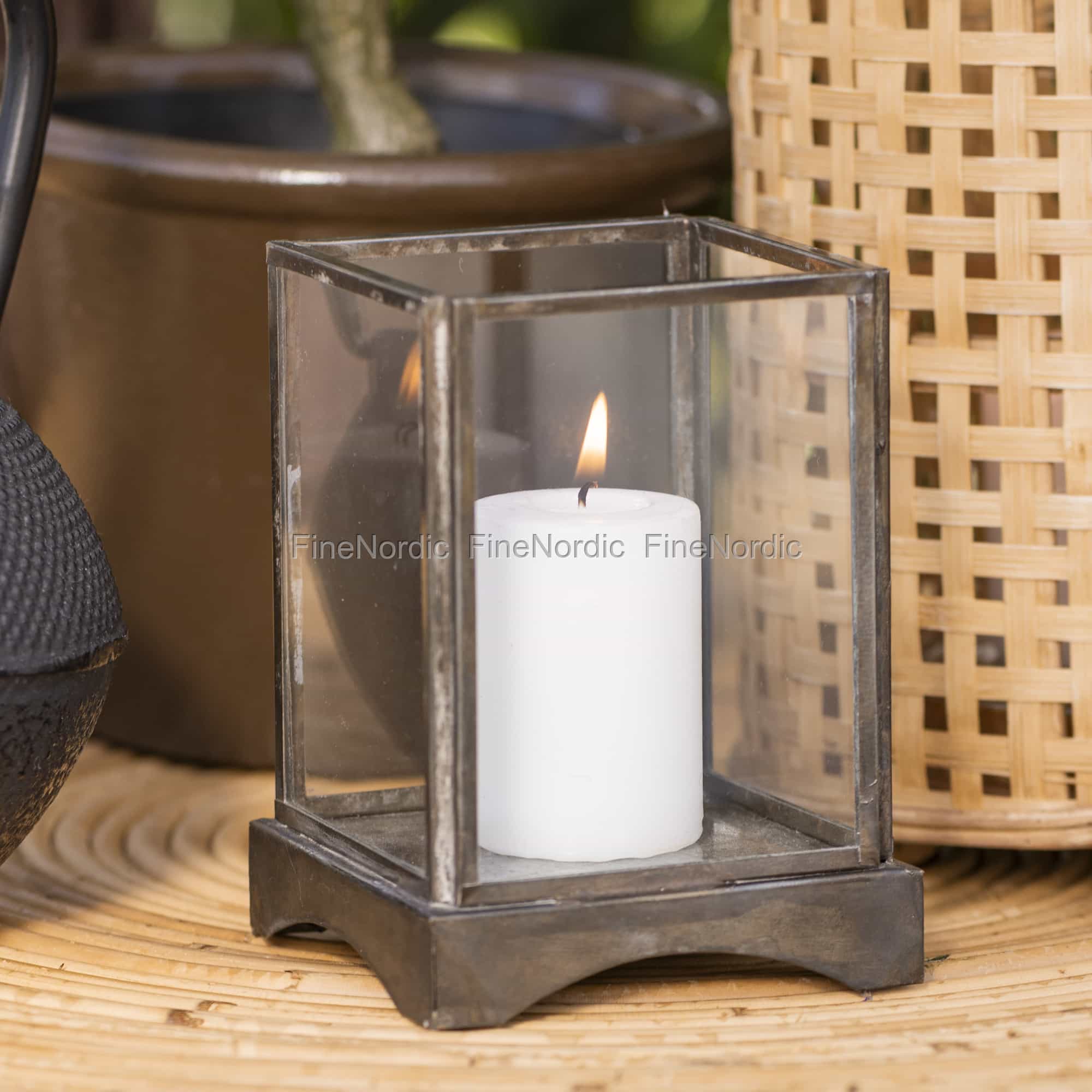 Porta Tealight In Ceramica Nyhavn – IB Laursen – Casa Danese Con Stile, Marrone 8x11x21,5 Cm