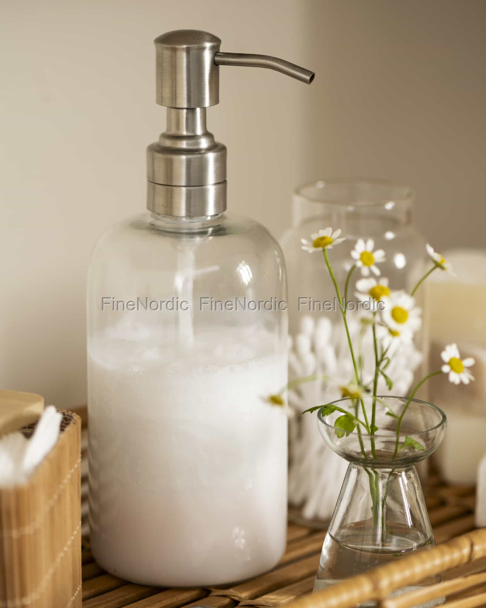 Ib Laursen Soap Dispenser Small with Silver Coloured Pump Stainless Steel